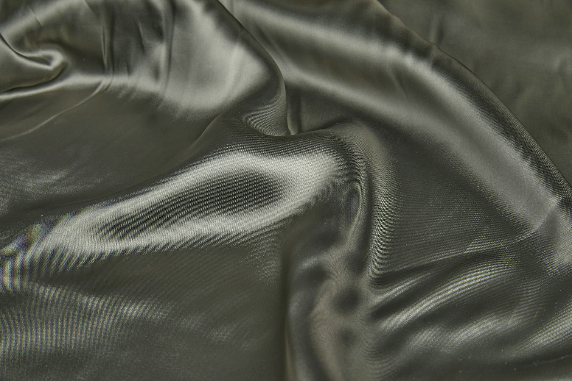 Khaki Green Viscose Satin Lining fabric, image 3 of 9