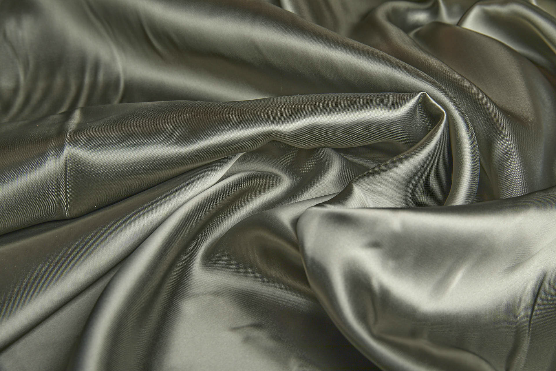 Khaki Green Viscose Satin Lining fabric, image 7 of 9