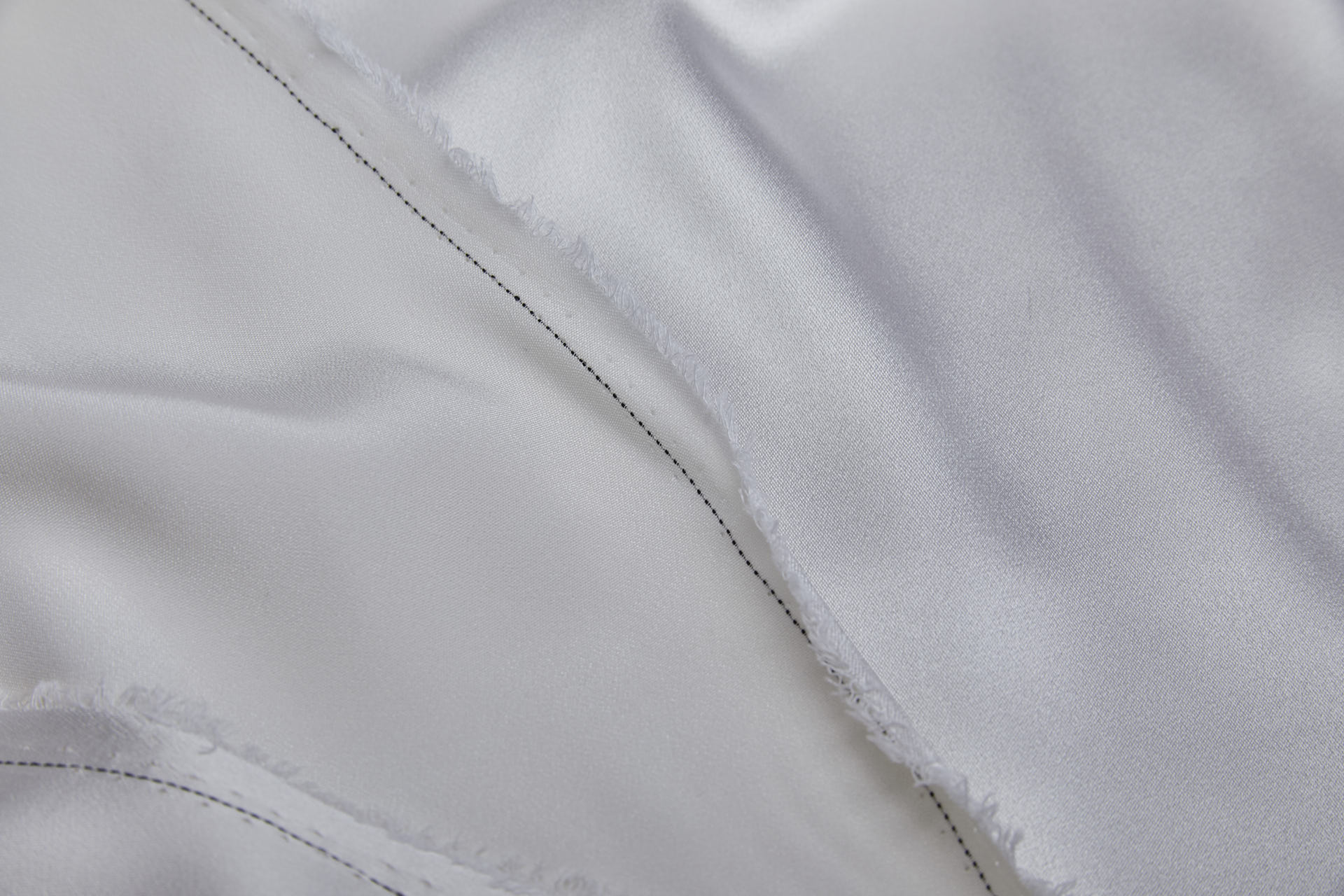 Crepe Backed Heavy Silk Satin - White fabric