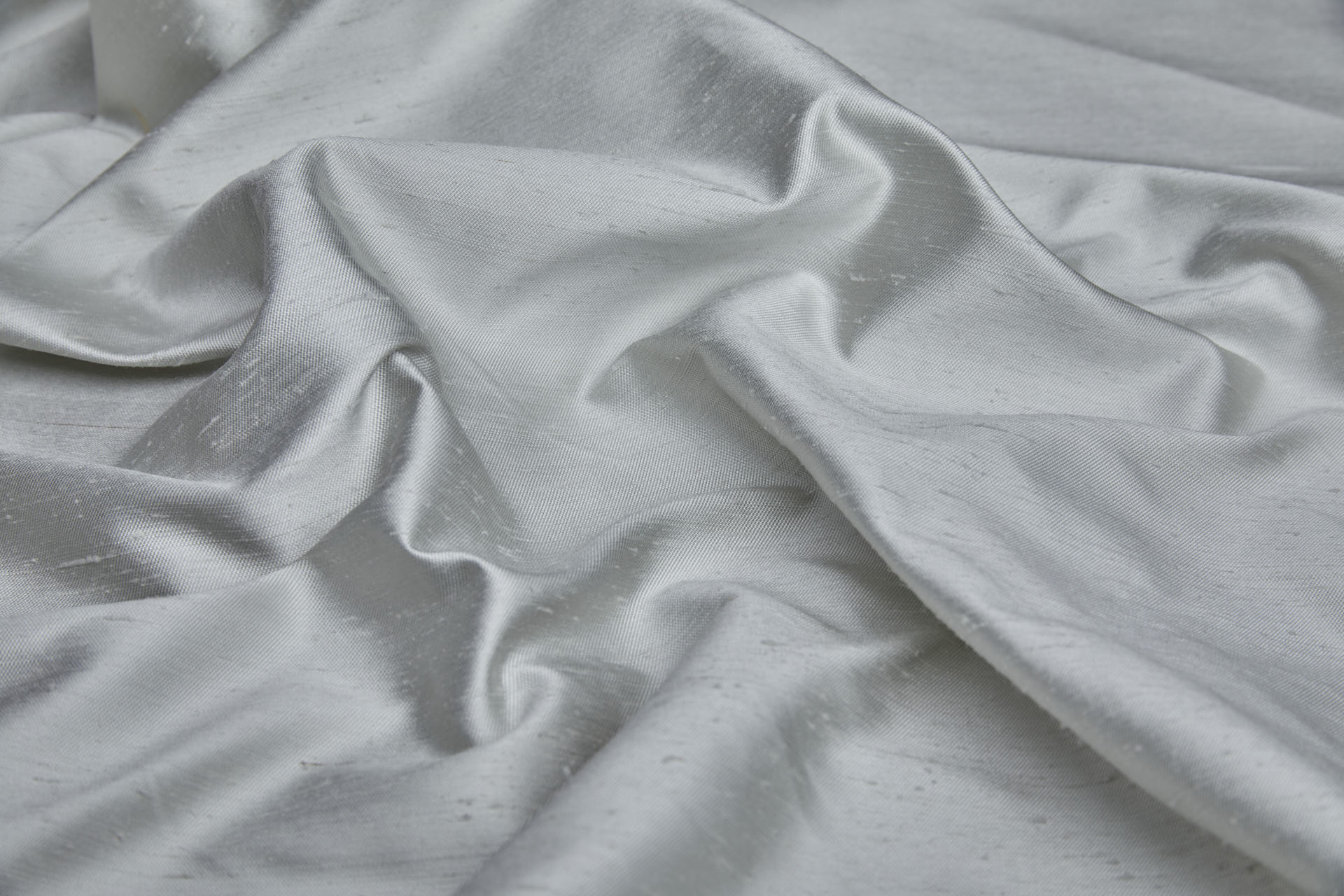 Warm Silver Silk Shantung fabric, image 4 of 9