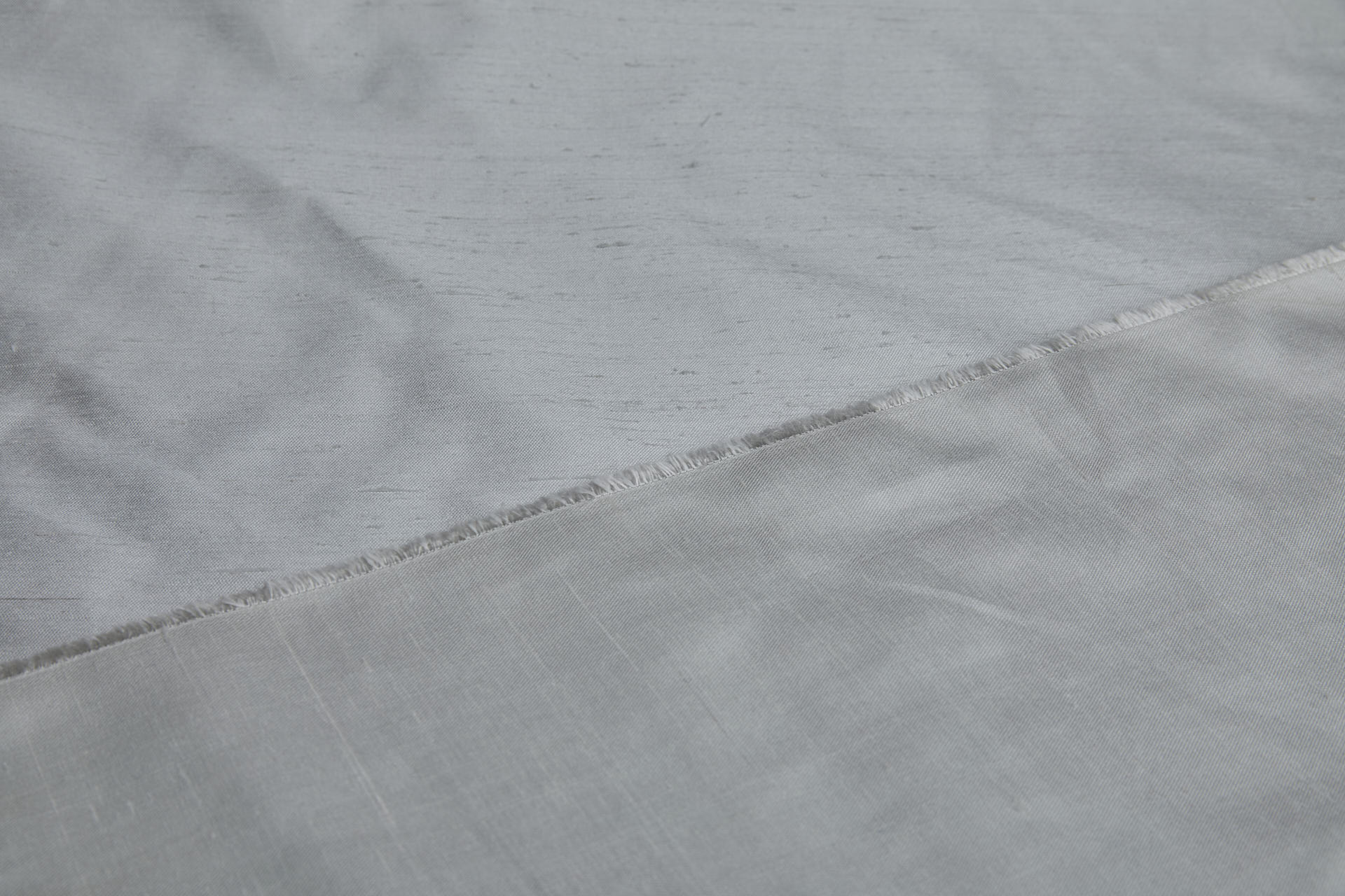 Warm Silver Silk Shantung fabric, image 5 of 9