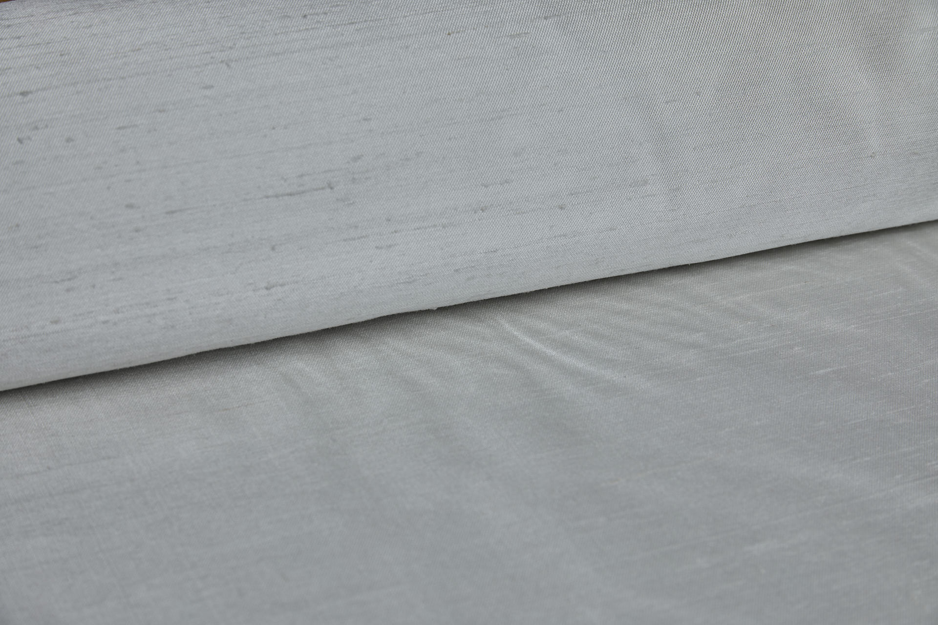 Warm Silver Silk Shantung fabric, image 6 of 9