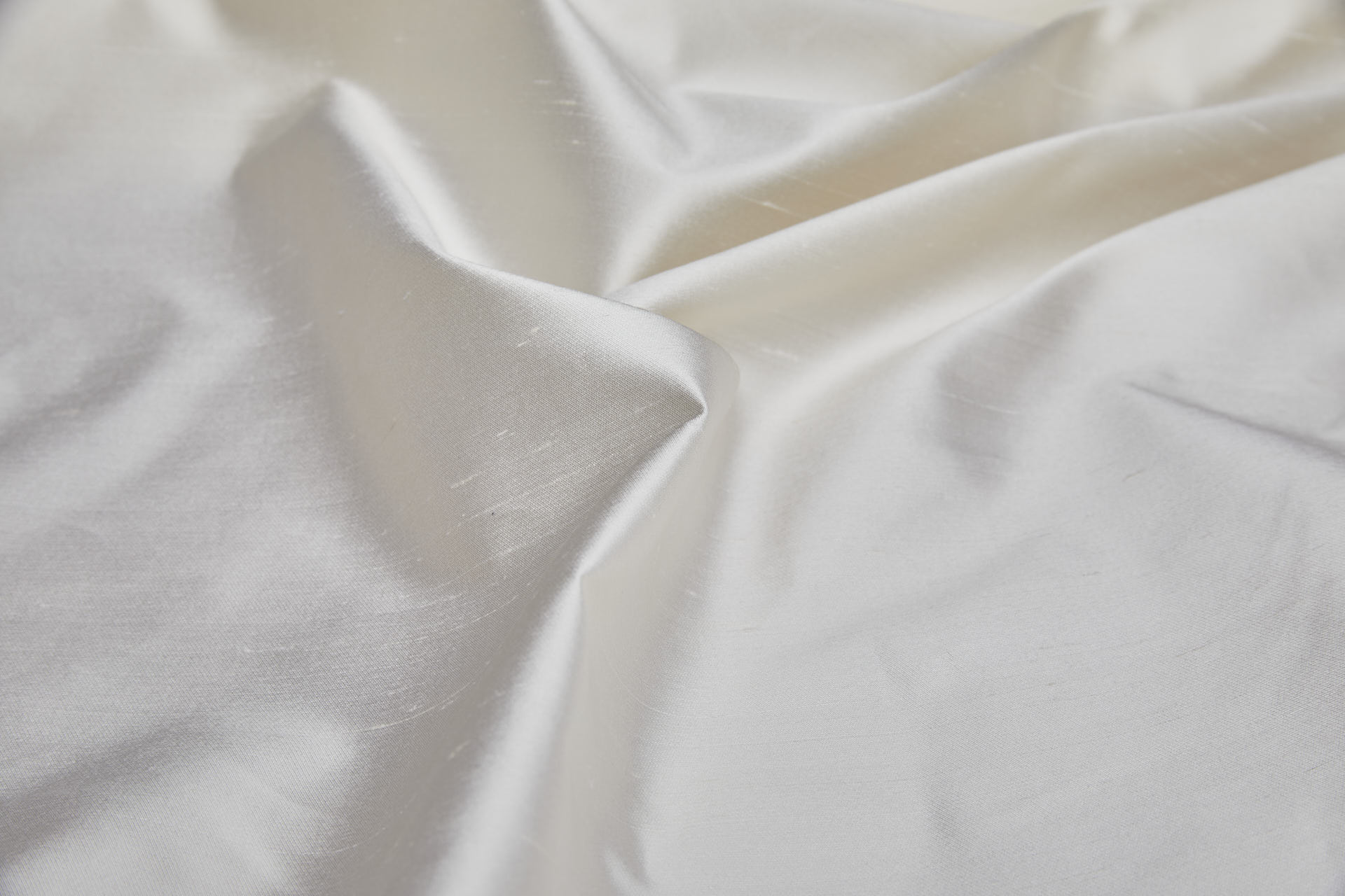Ivory Satin Backed Shantung Silk fabric, image 3 of 10