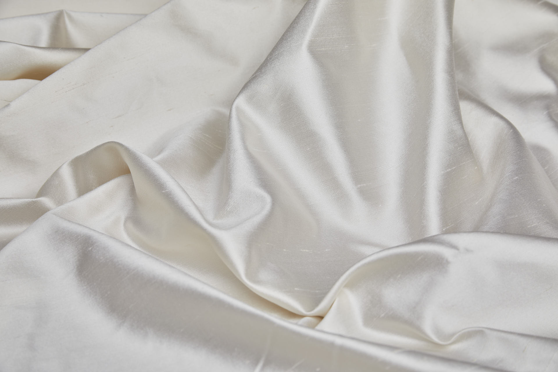 Ivory Satin Backed Shantung Silk fabric, image 6 of 10