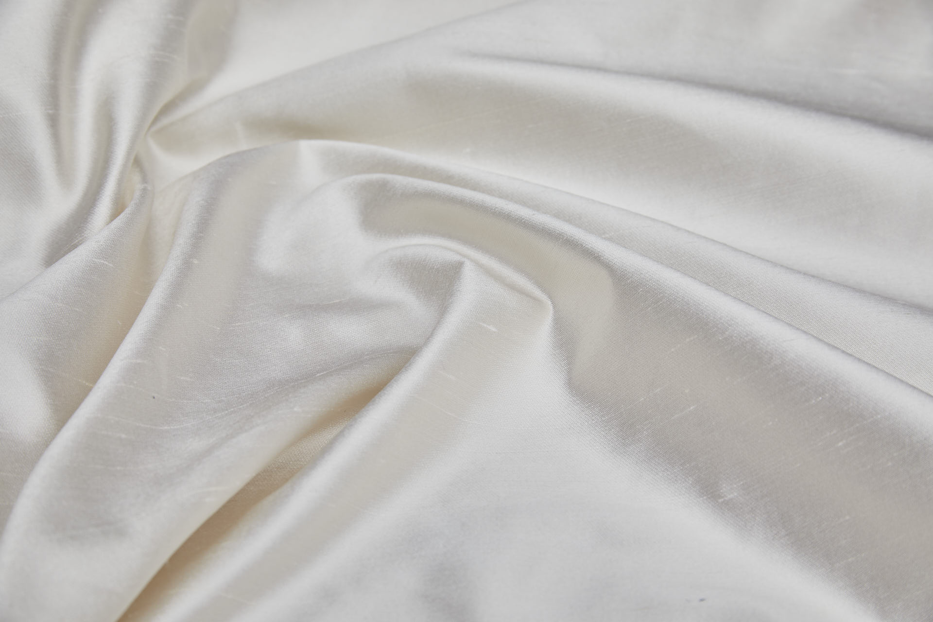 Ivory Satin Backed Shantung Silk fabric, image 7 of 10