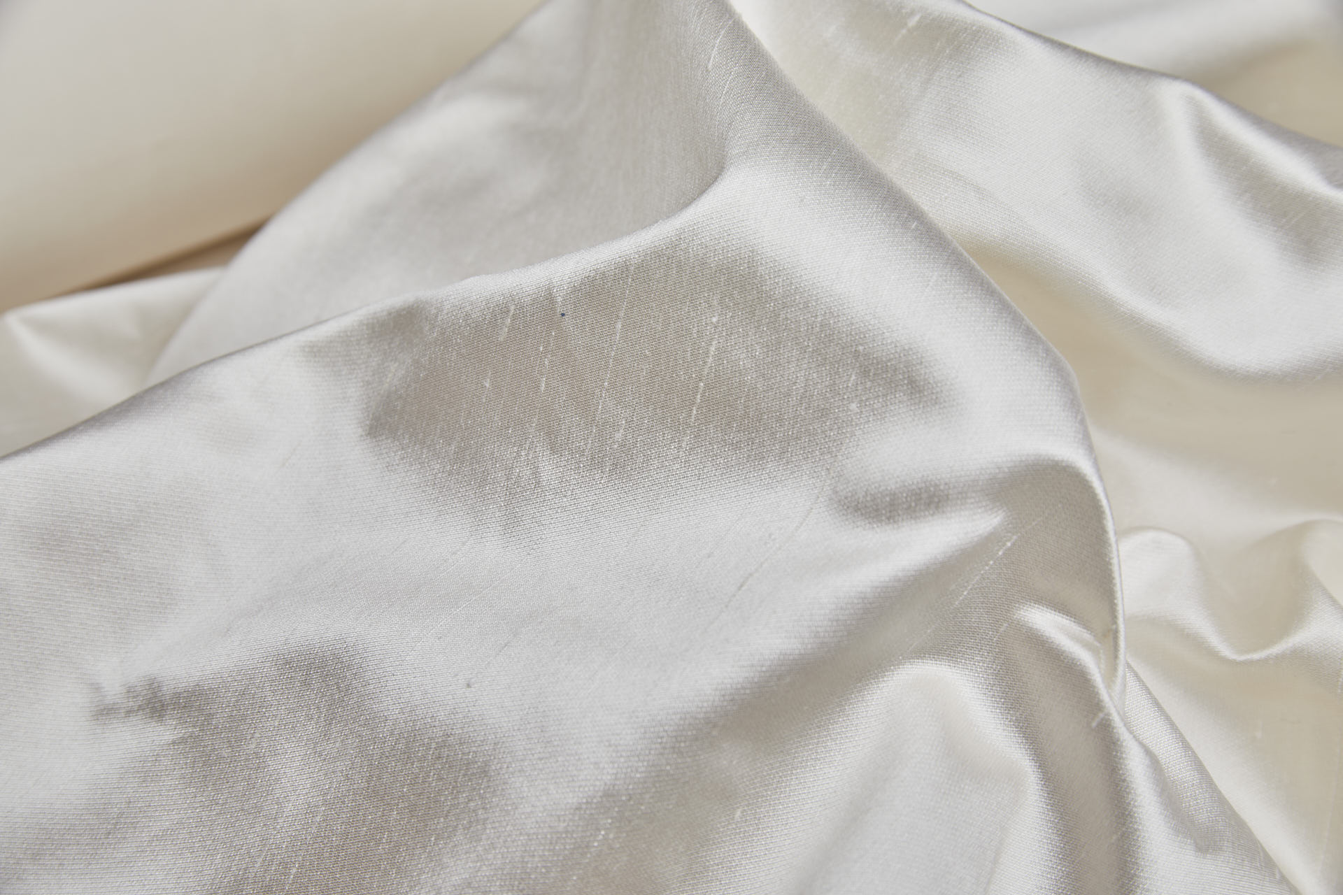 Ivory Satin Backed Shantung Silk fabric, image 8 of 10
