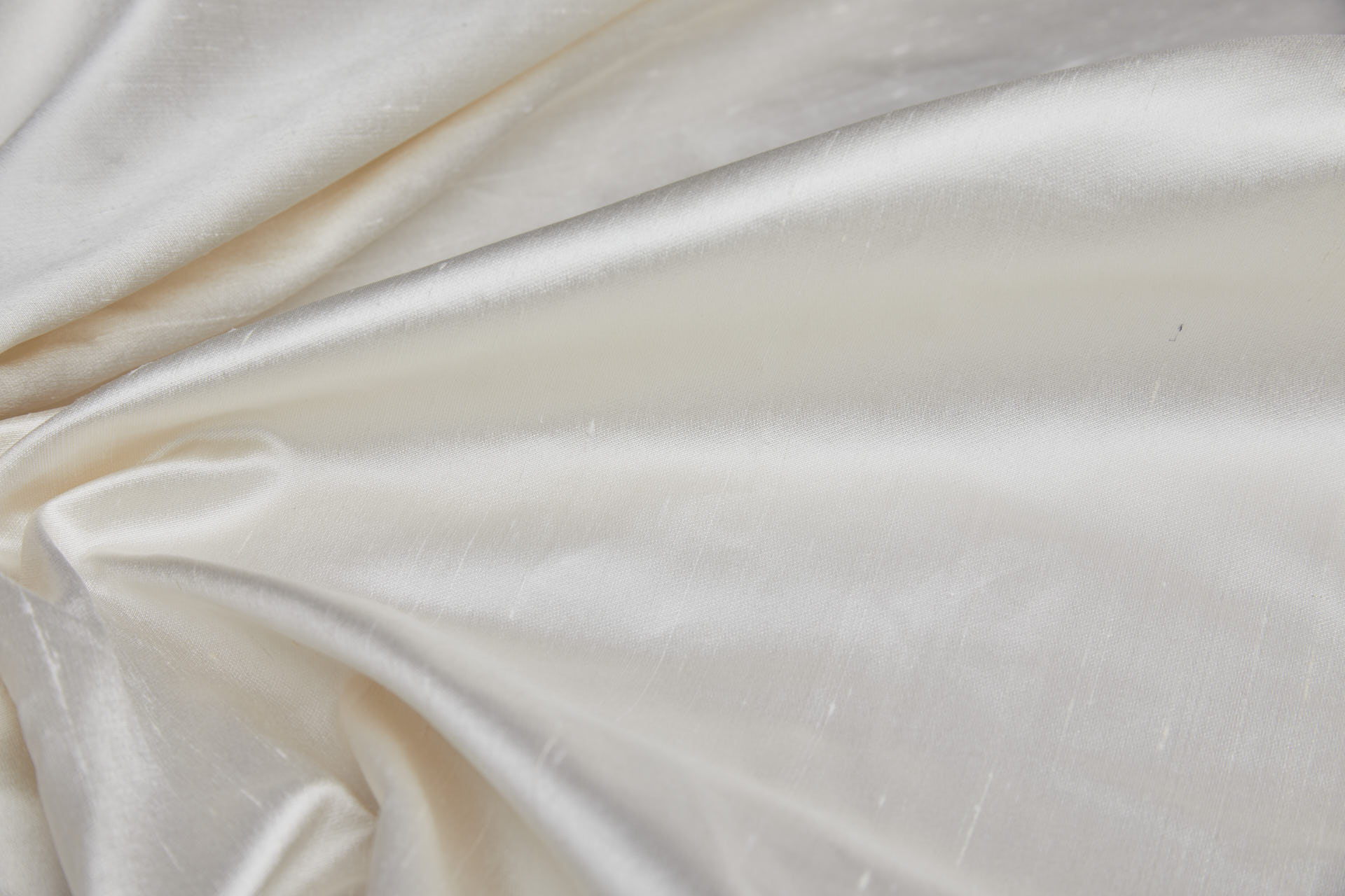 Ivory Satin Backed Shantung Silk fabric, image 9 of 10