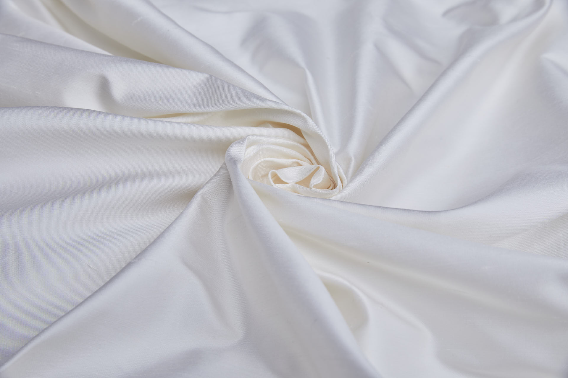 White Satin Dupion fabric