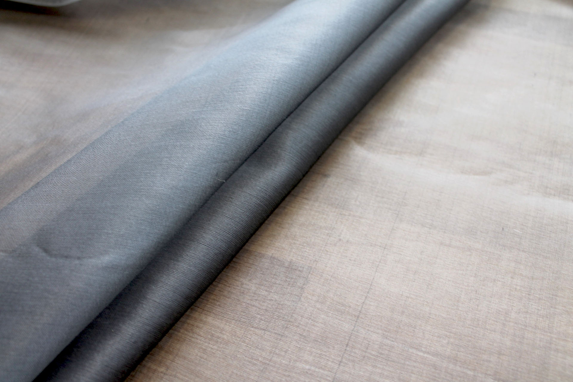 Silk Organza - Grey - 190cm wide fabric, image 3 of 5