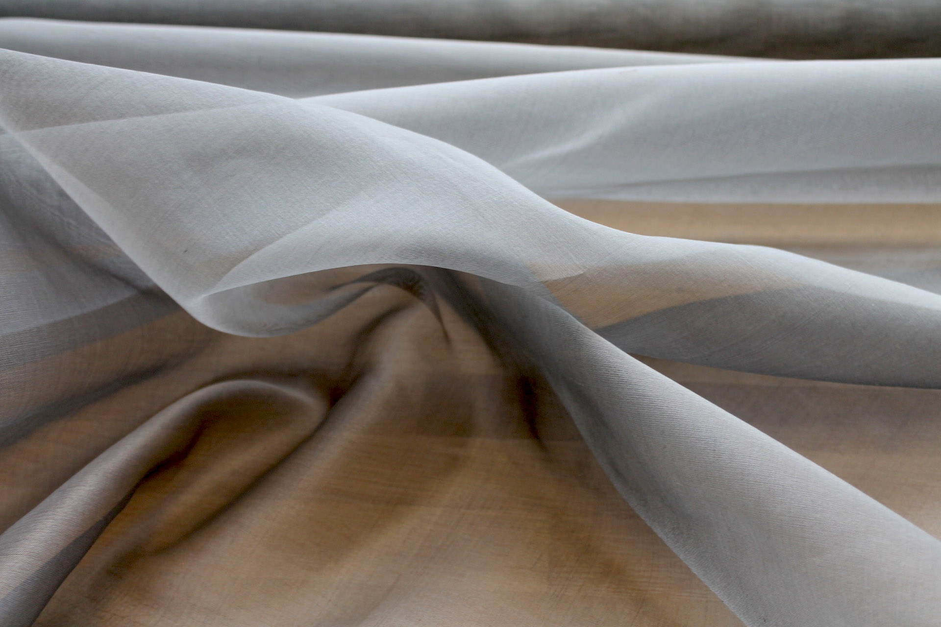 Silk Organza - Grey - 135cm wide fabric, image 4 of 5