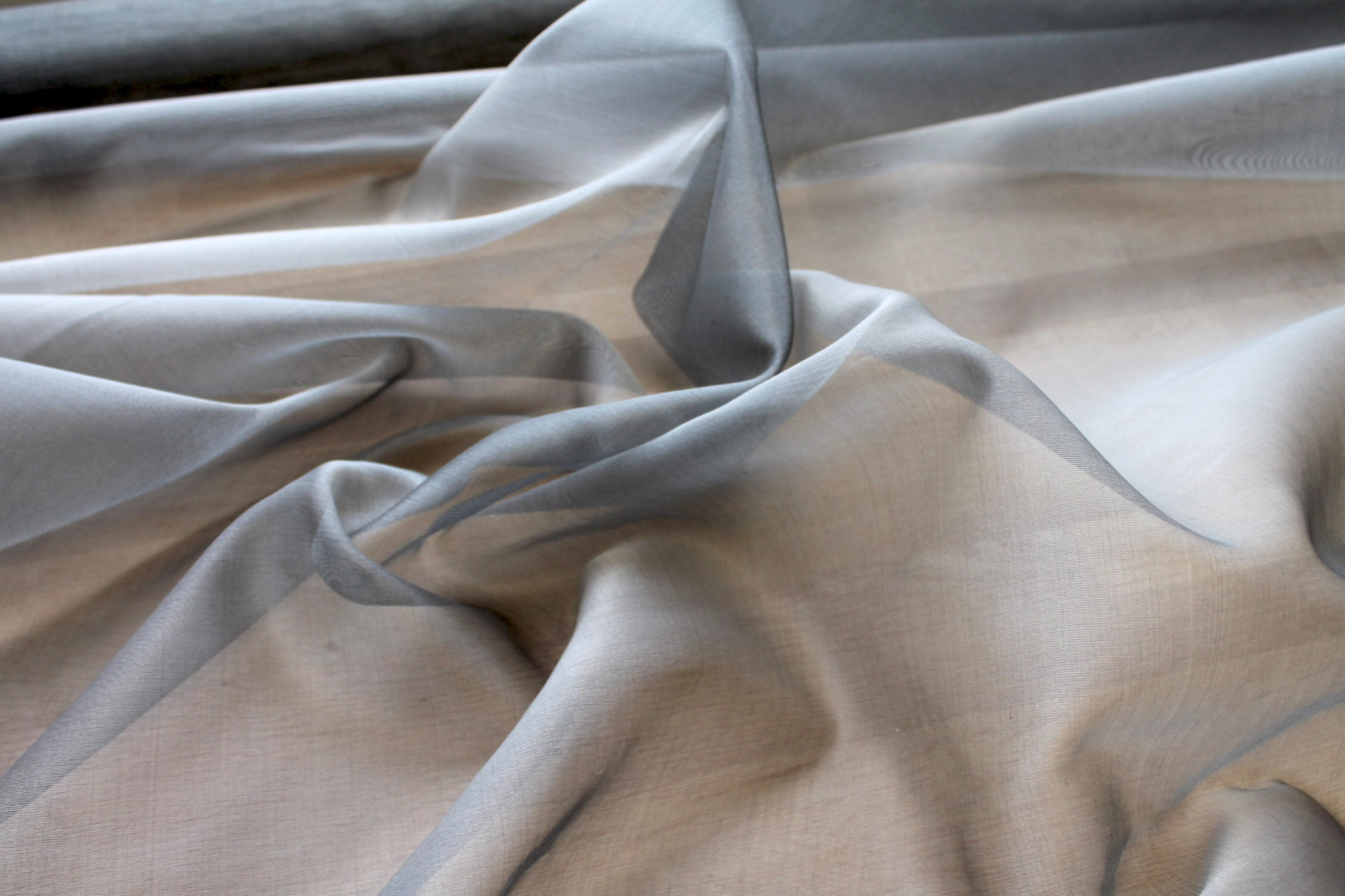 Silk Organza - Grey - 190cm wide fabric, image 5 of 5