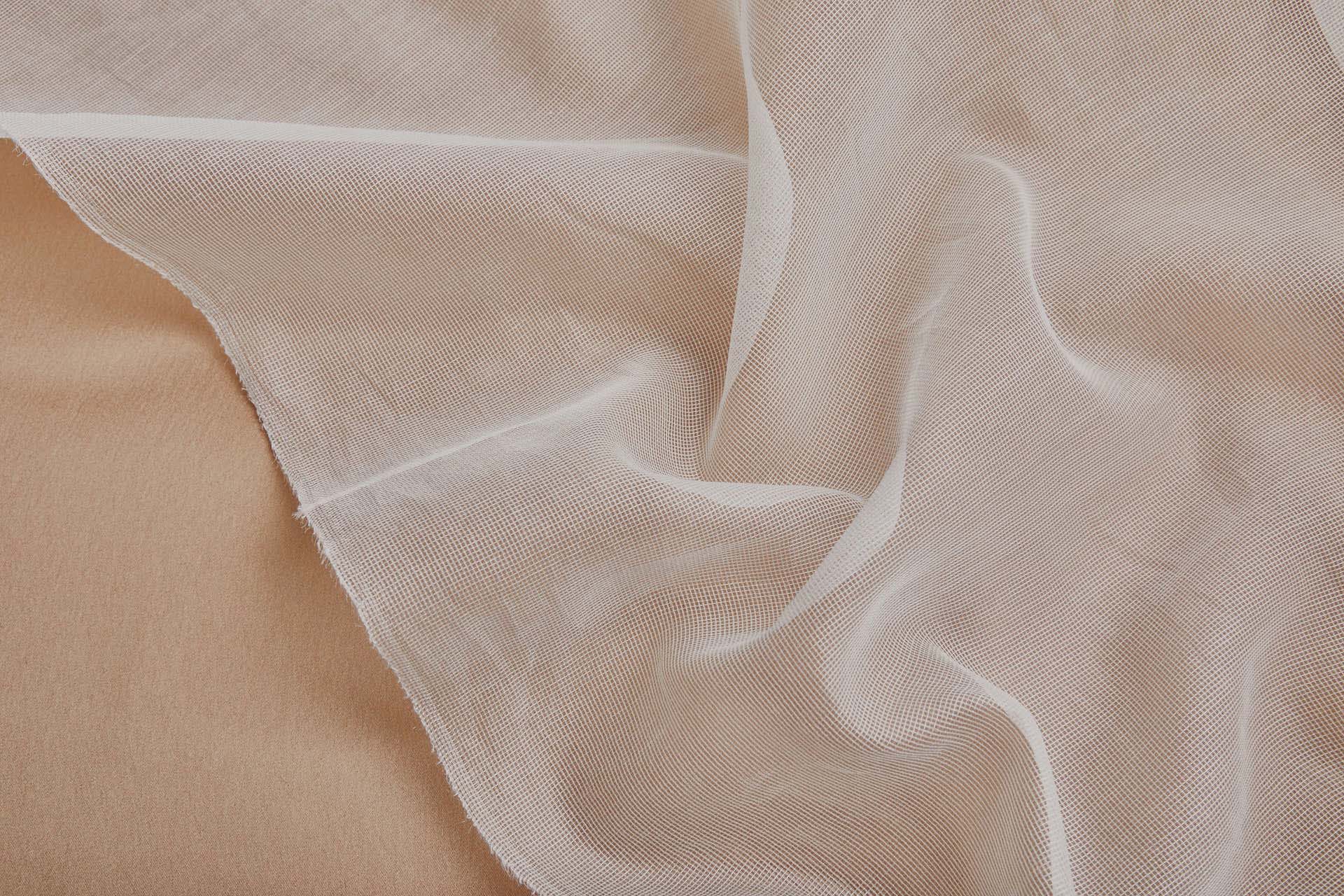 Italian Silk and Cotton Gauze Organza - Ivory fabric, image 7 of 9
