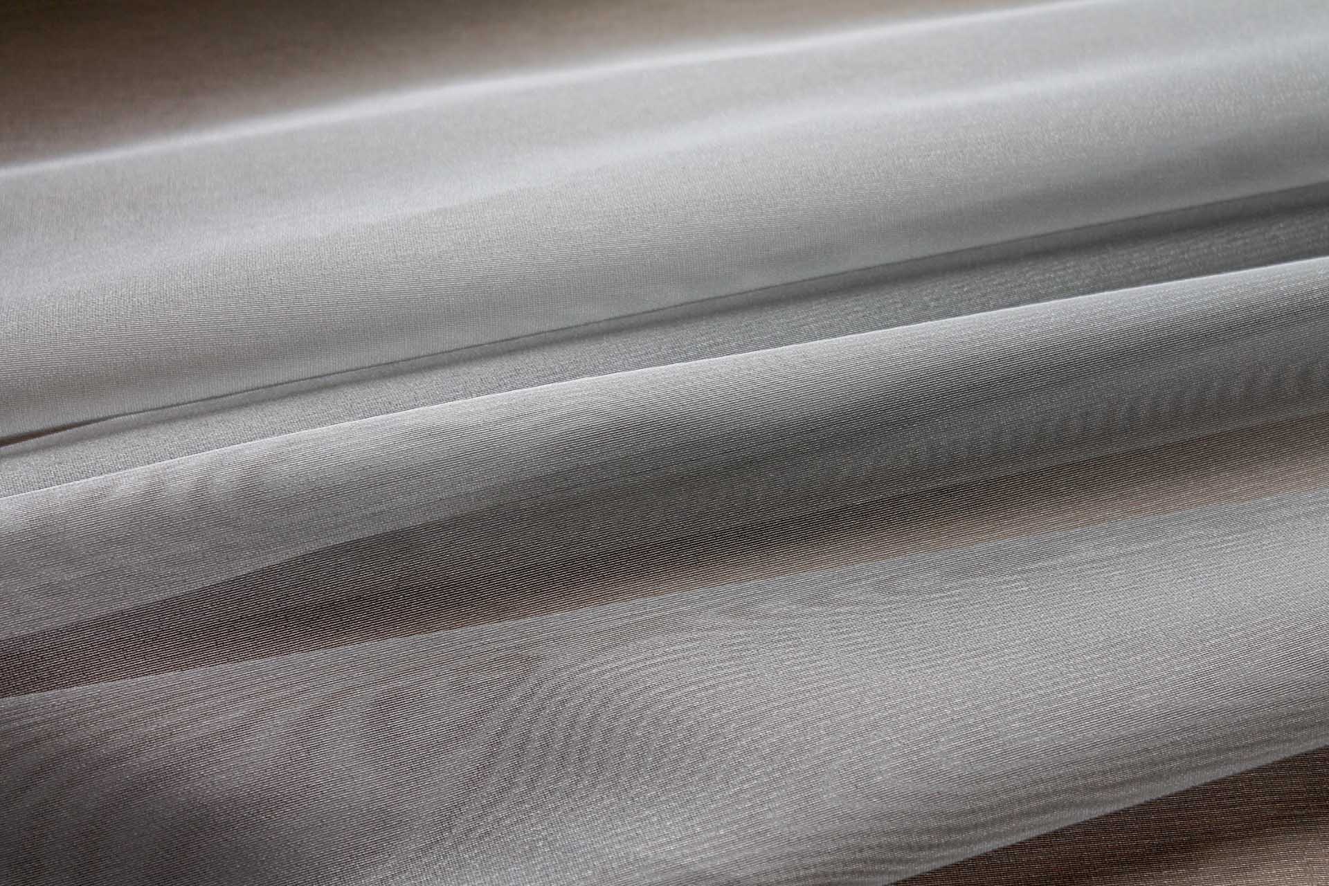 Poly Viscose Organza - Metallic Silver Grey fabric, image 4 of 5
