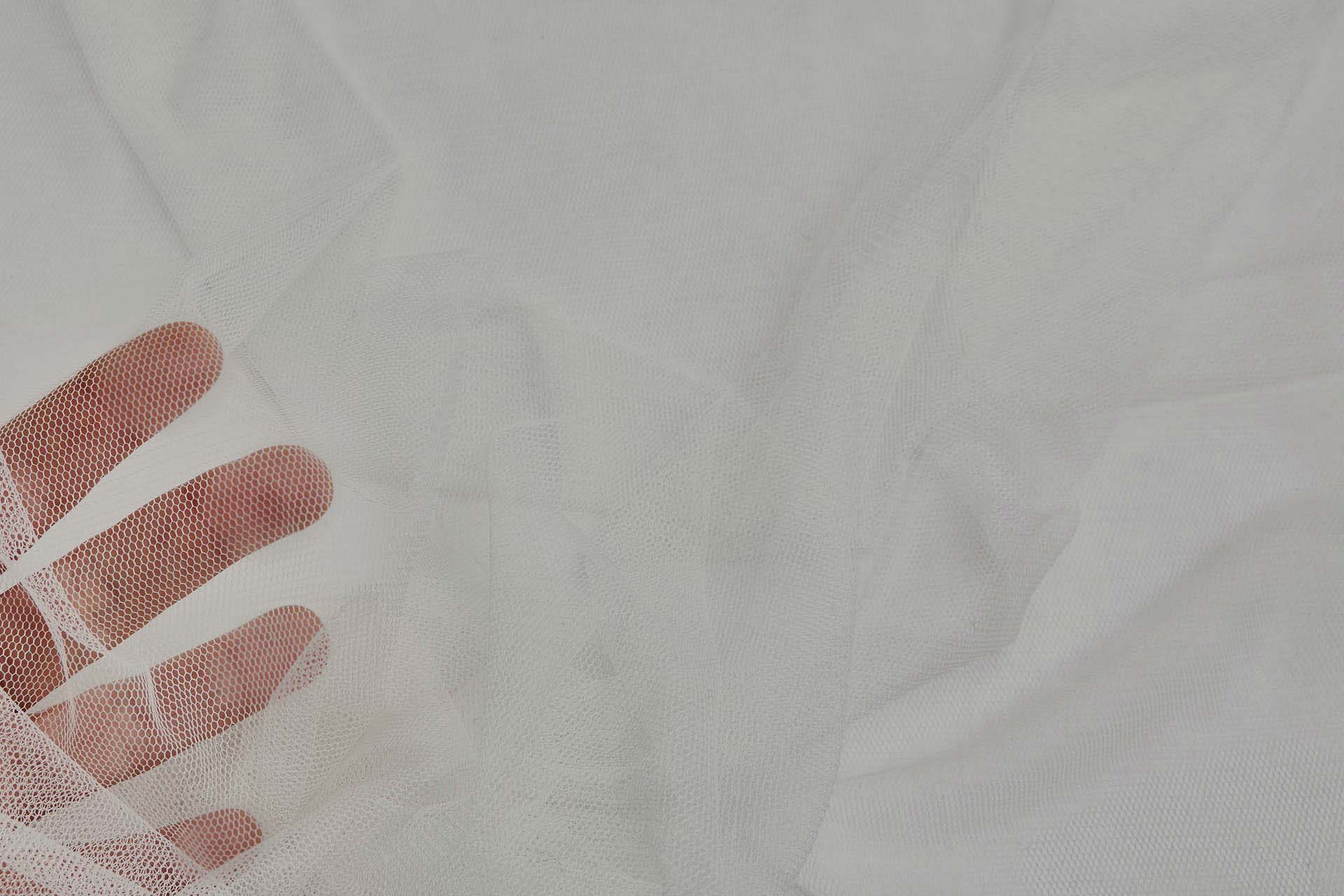 Soft Polyester Veiling Tulle - Ivory fabric, image 2 of 12