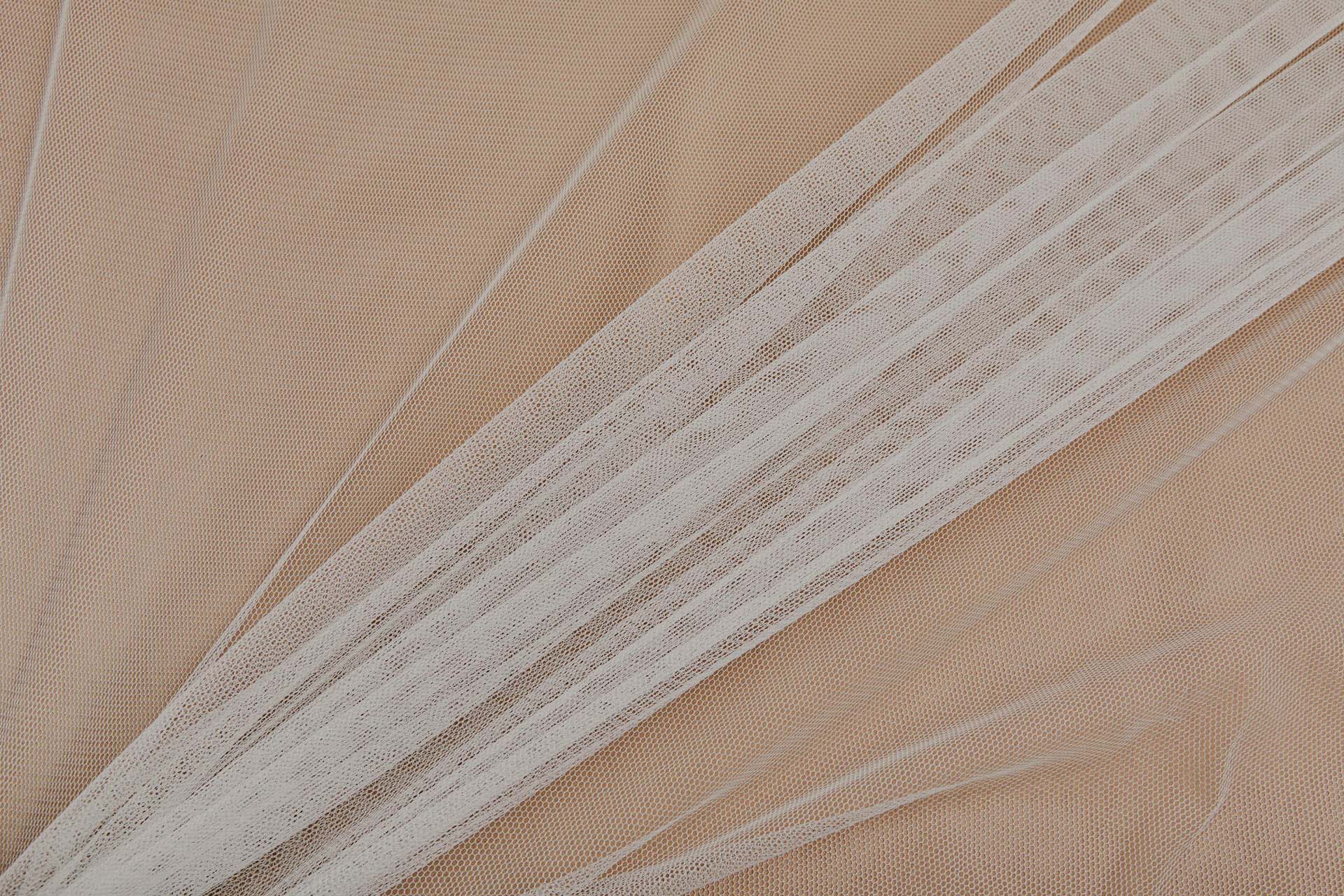 Soft Polyester Veiling Tulle - Ivory fabric