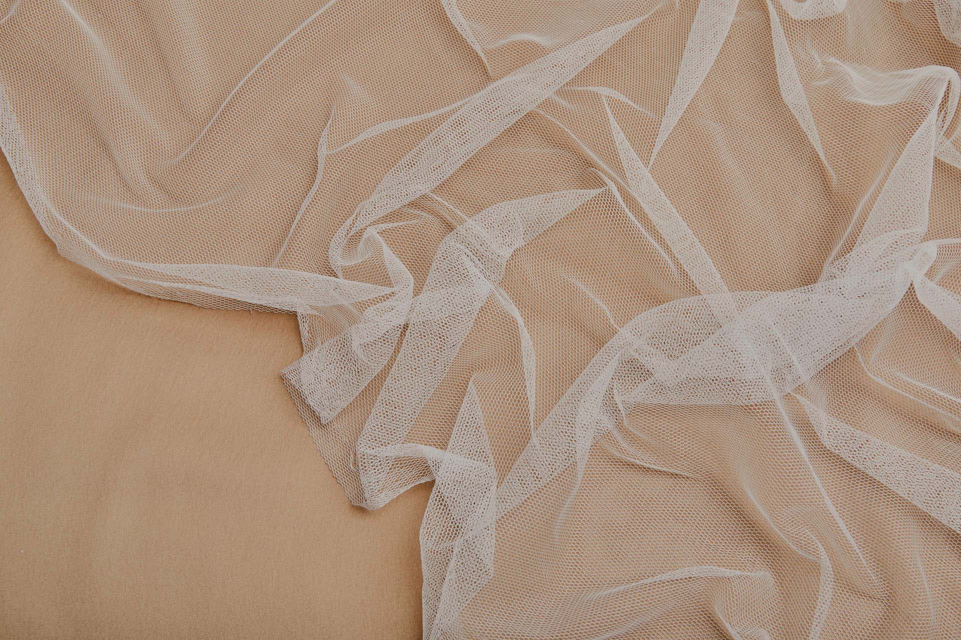 Soft Polyester Veiling Tulle - Ivory fabric, image 9 of 12