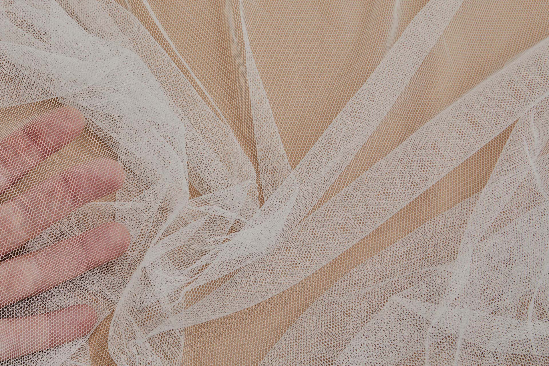 Soft Polyester Veiling Tulle - Ivory fabric, image 3 of 12