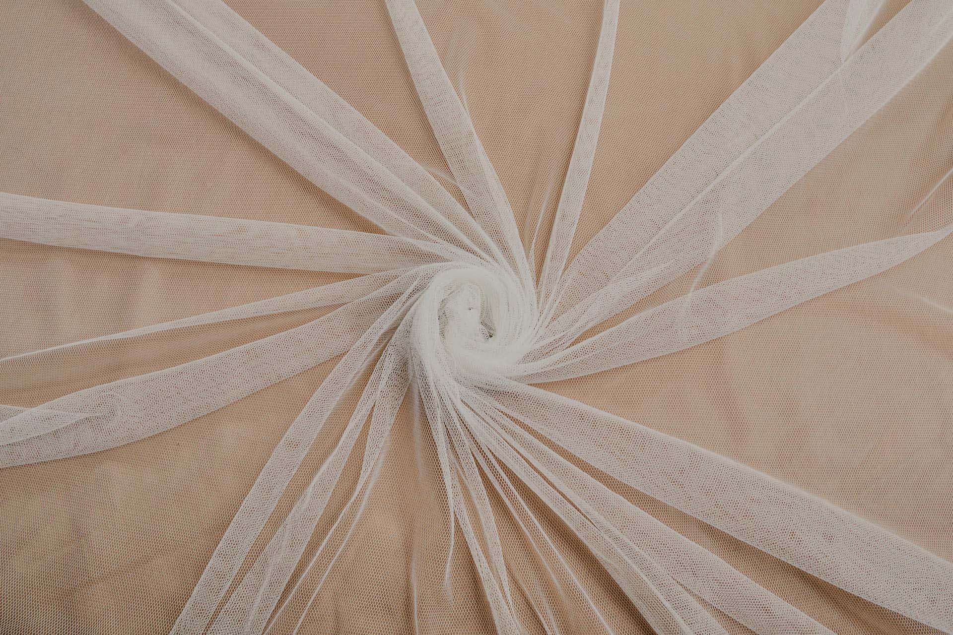 Soft Polyester Veiling Tulle - Ivory fabric, image 4 of 12