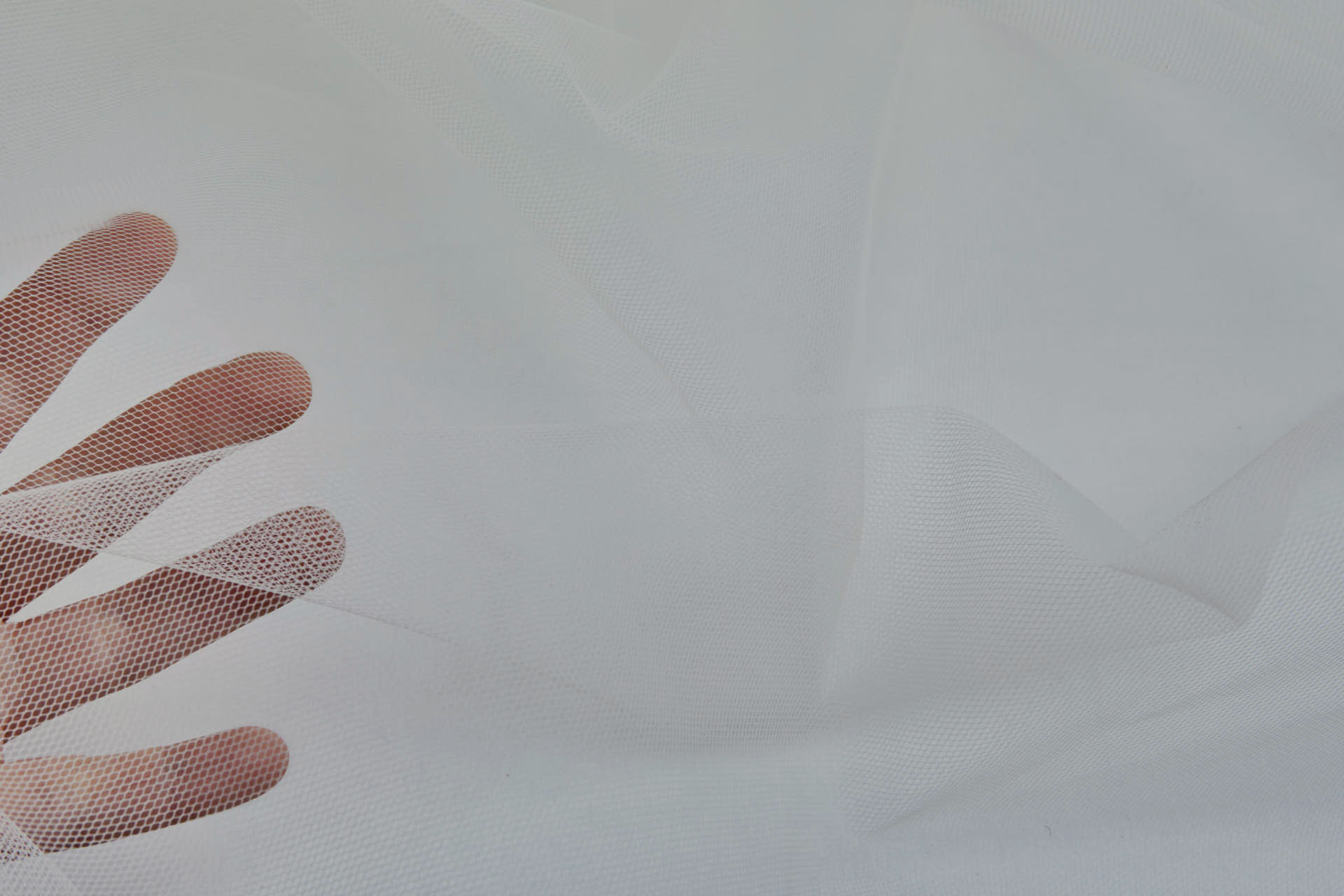 Vintage Ivory Stiff Dressnet Tulle fabric, image 3 of 9