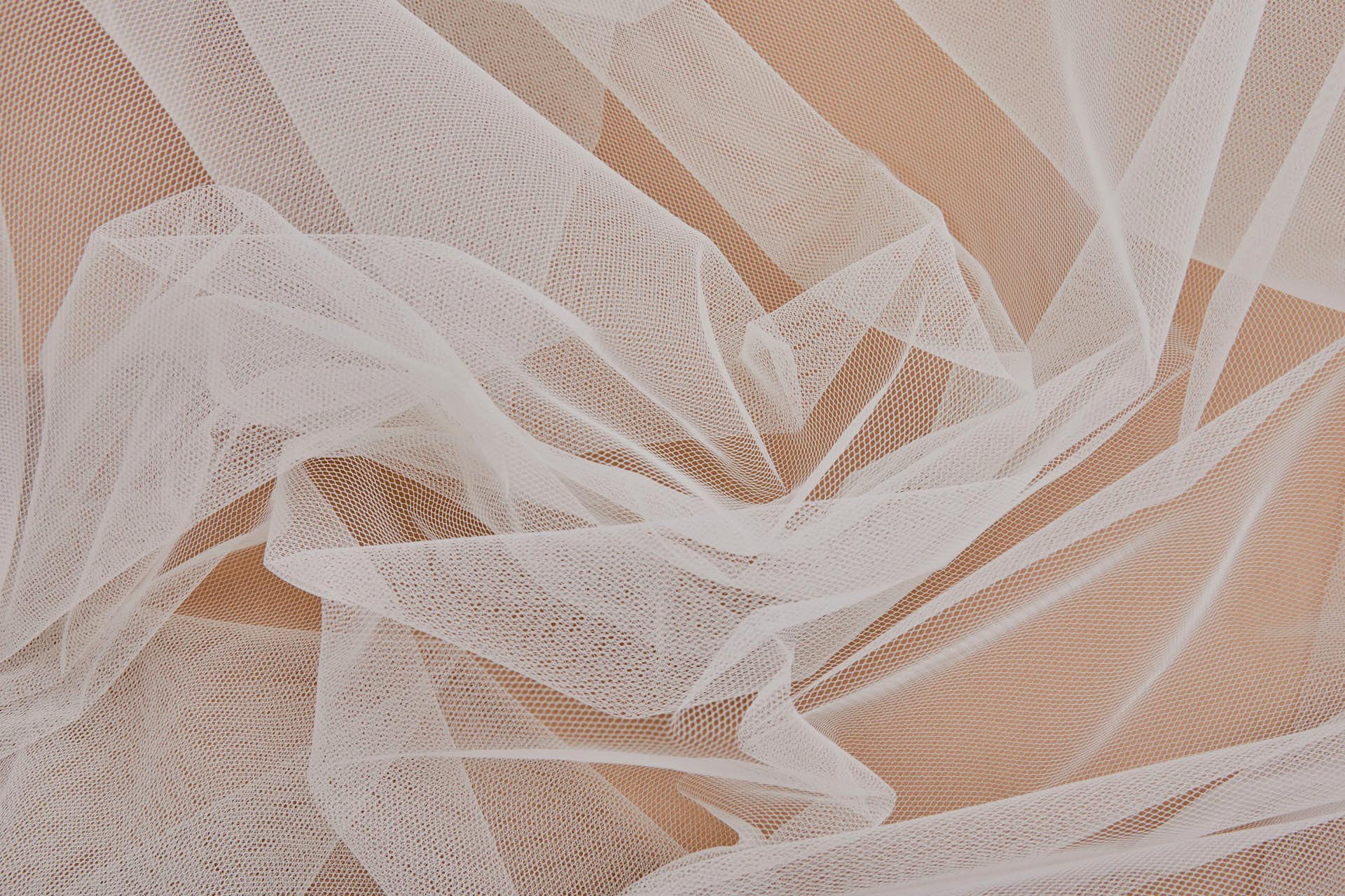 Vintage Ivory Stiff Dressnet Tulle fabric, image 6 of 9