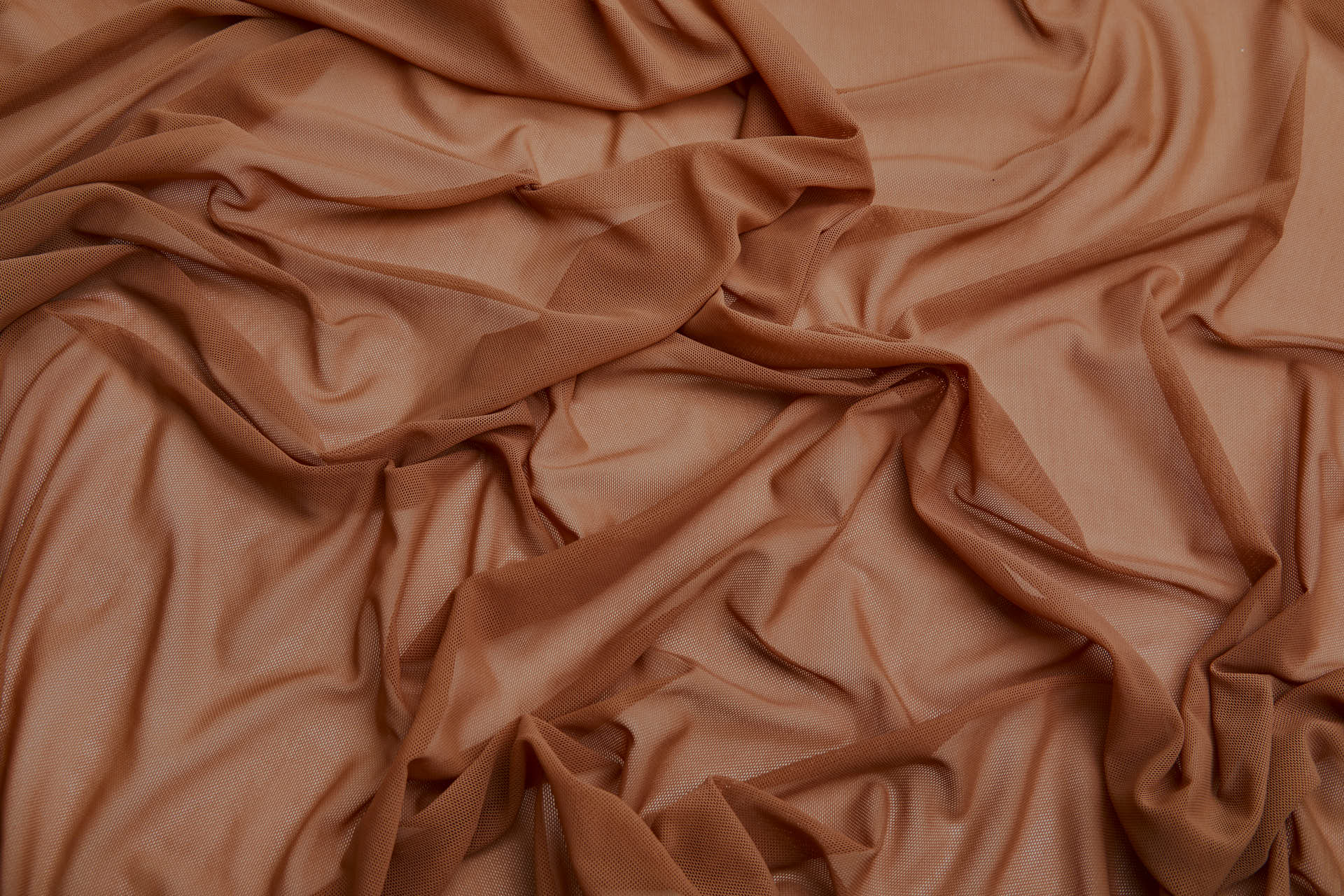 Lingerie Mesh - Terracotta Nude fabric, image 5 of 7