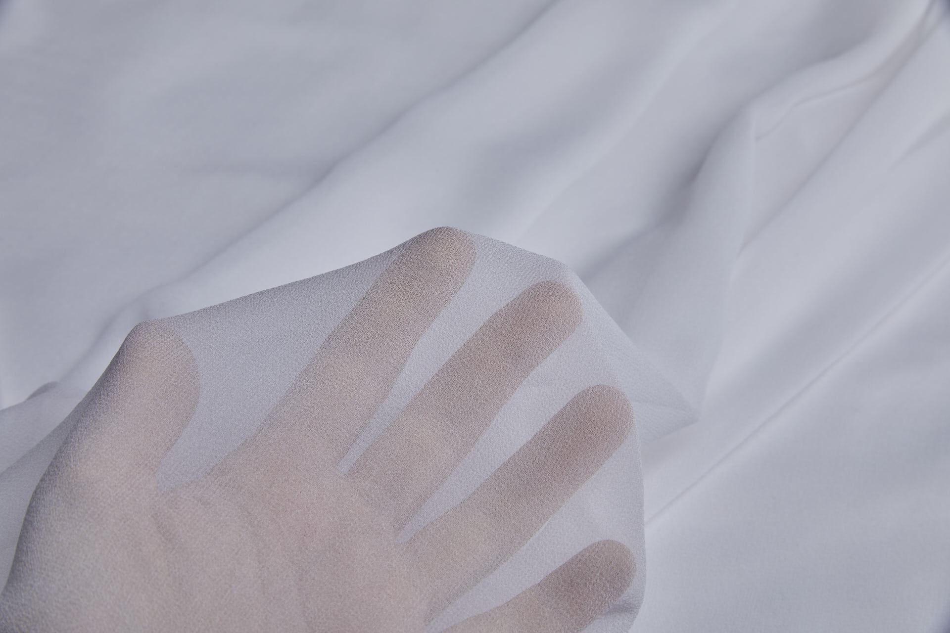 Silk Georgette - White fabric, image 3 of 7