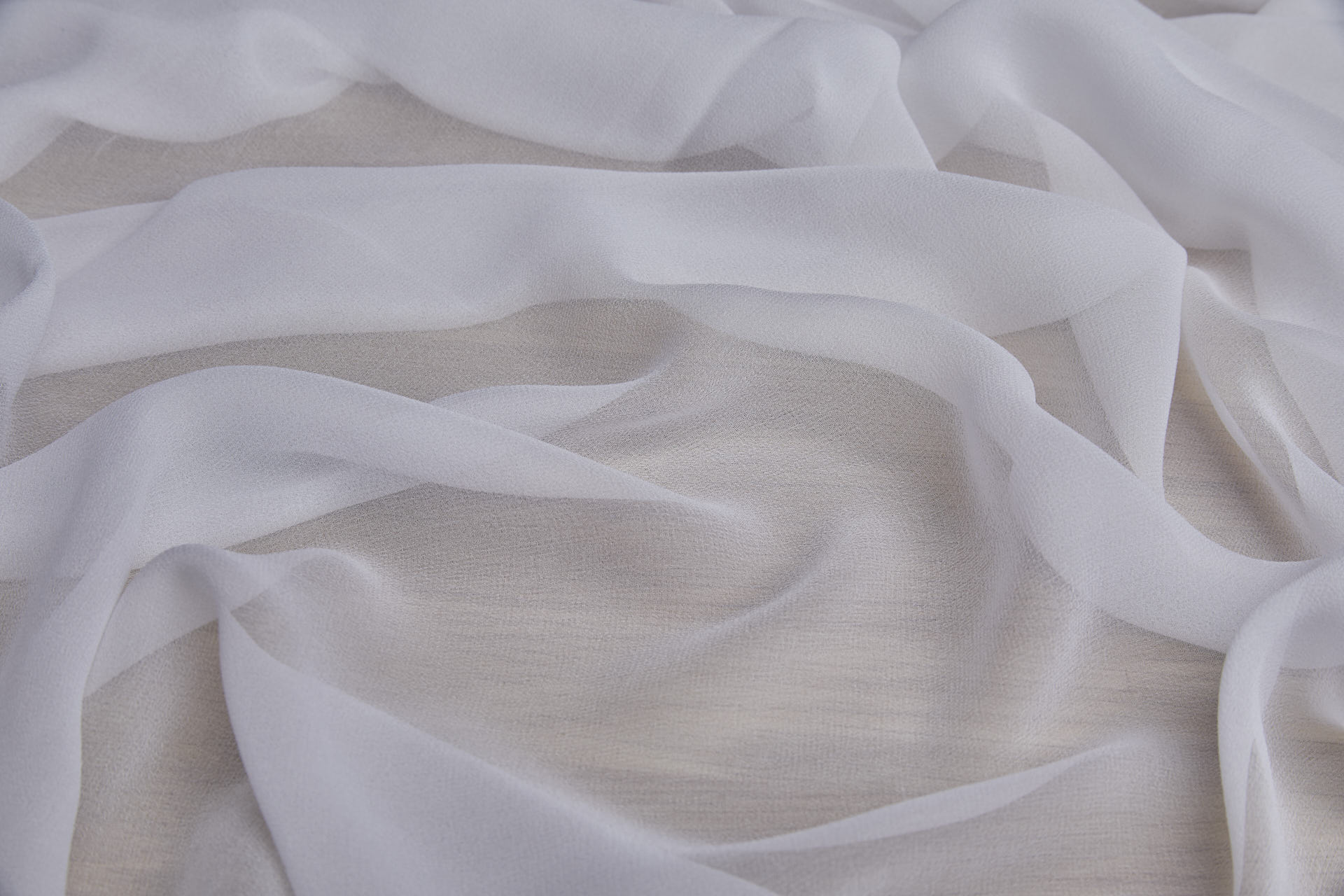 Silk Georgette - White fabric