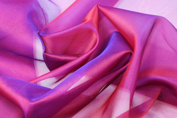 Silk Organza - Red Shot Purple fabric