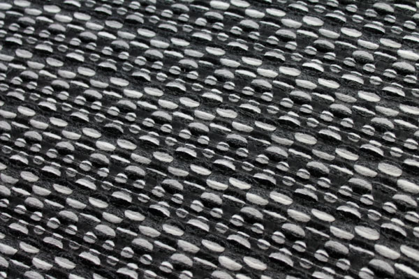 Textured Wool - Black Grey and White fabric, image 2 of 4
