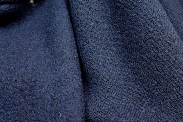 Boiled Wool Heavy Knit - Navy fabric, image 2 of 4