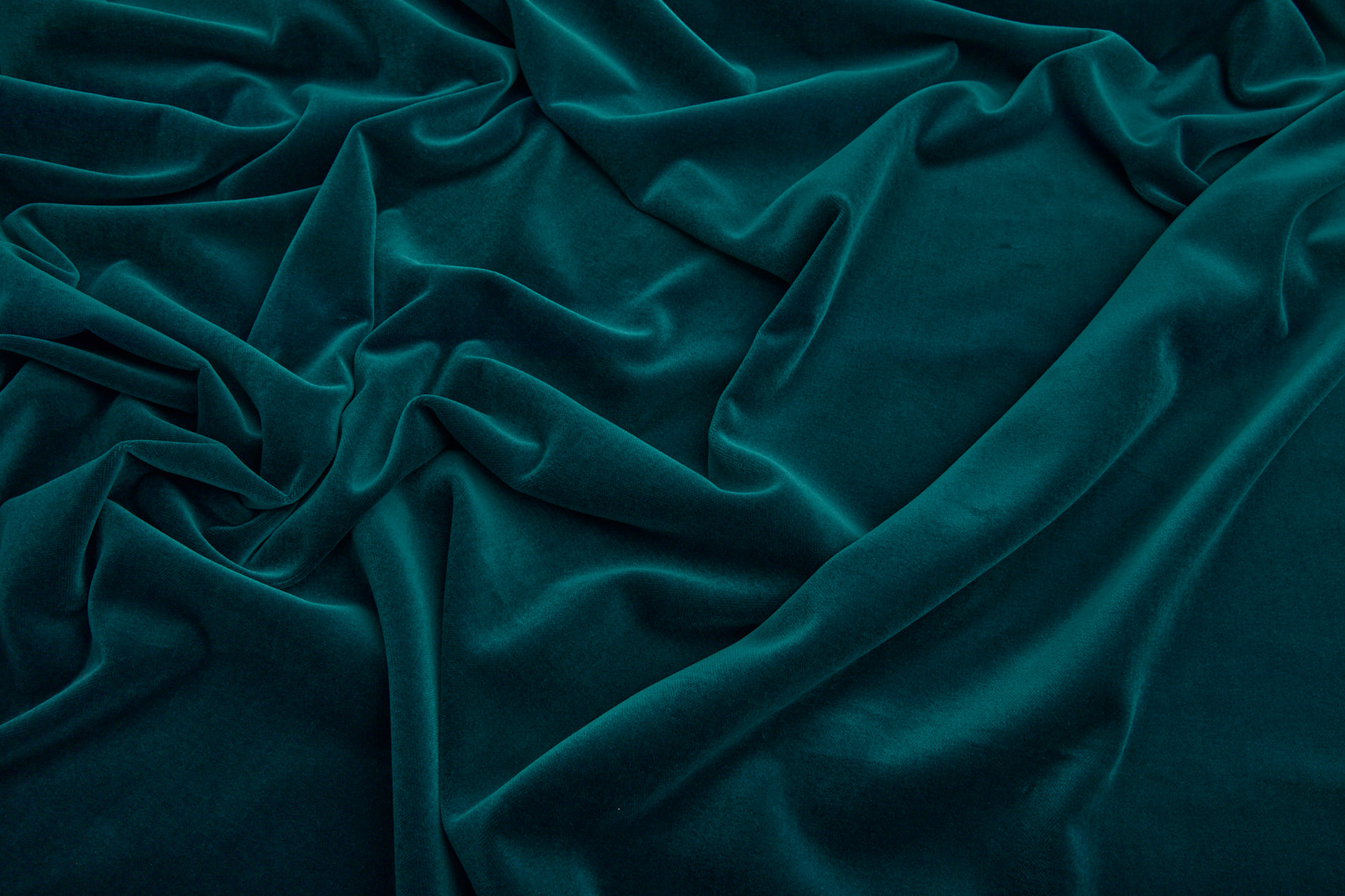 Italian Cotton Velvet - Peacock fabric, image 7 of 7
