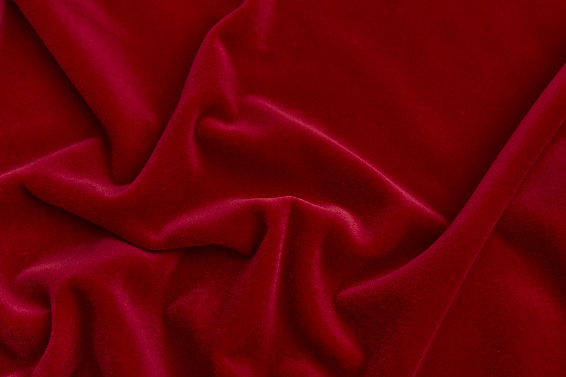 Italian Cotton Velvet - Red fabric, image 3 of 7