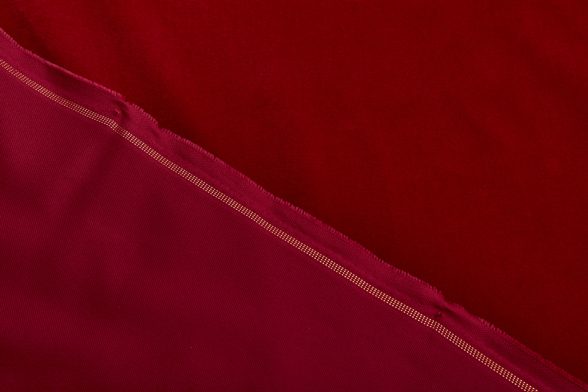 Italian Cotton Velvet - Red fabric, image 4 of 7