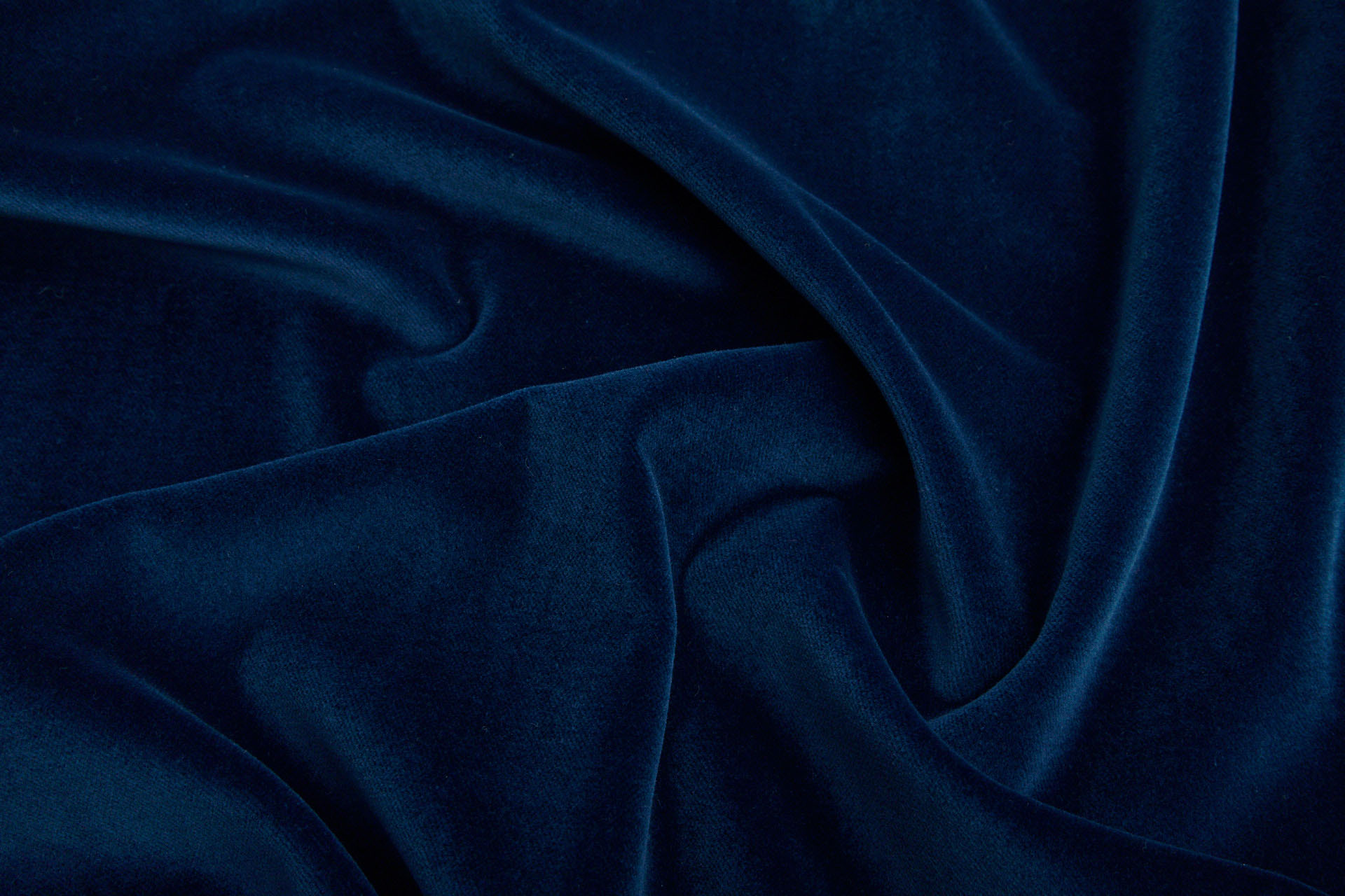 Italian Cotton Velvet - Navy fabric, image 3 of 7