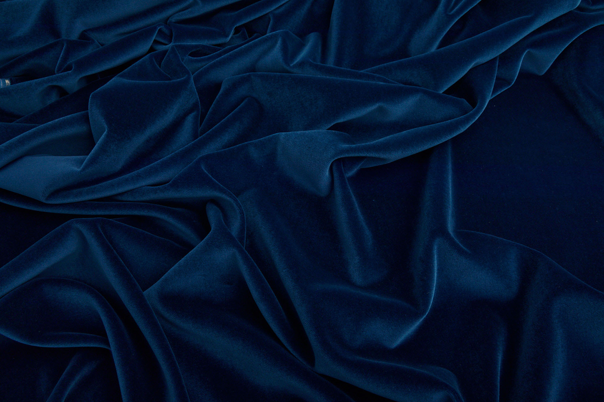Italian Cotton Velvet - Navy fabric, image 5 of 7