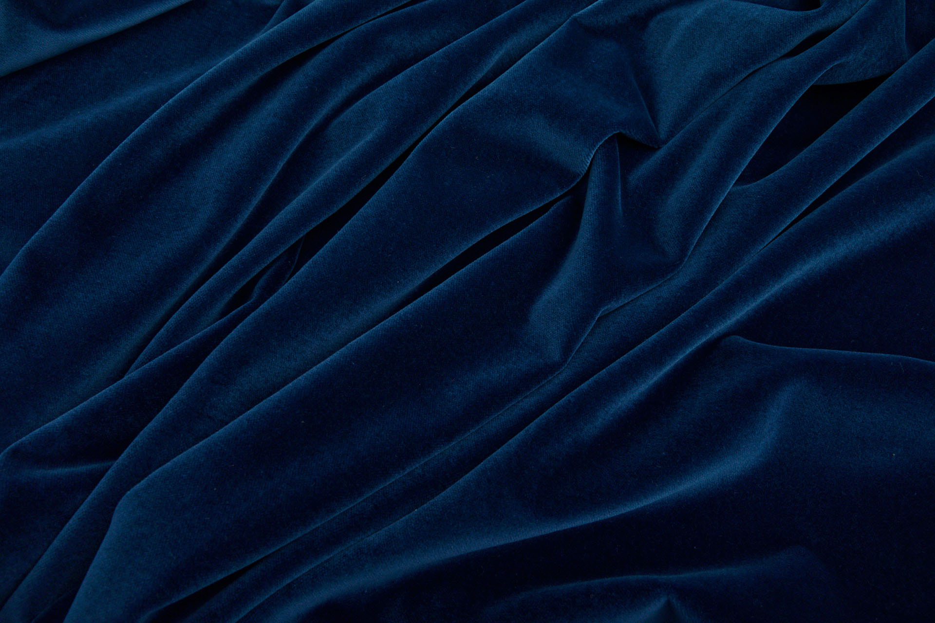 Italian Cotton Velvet - Navy fabric, image 6 of 7