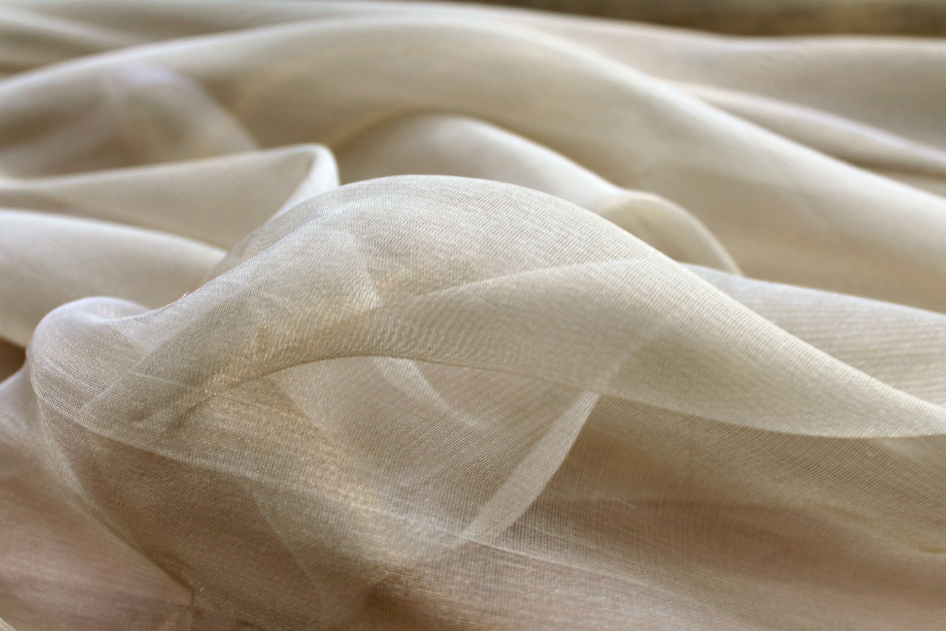 Silk Organza - Metallic Gold fabric, image 2 of 5