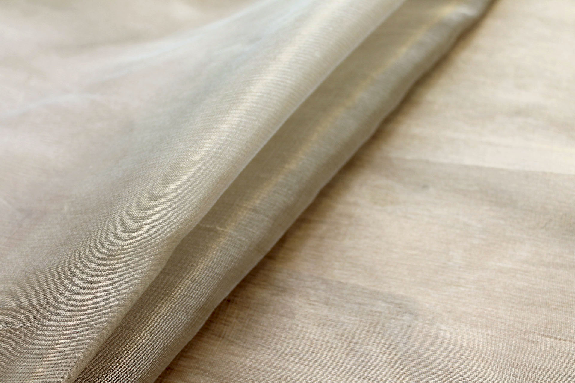 Silk Organza - Metallic Gold fabric, image 3 of 5