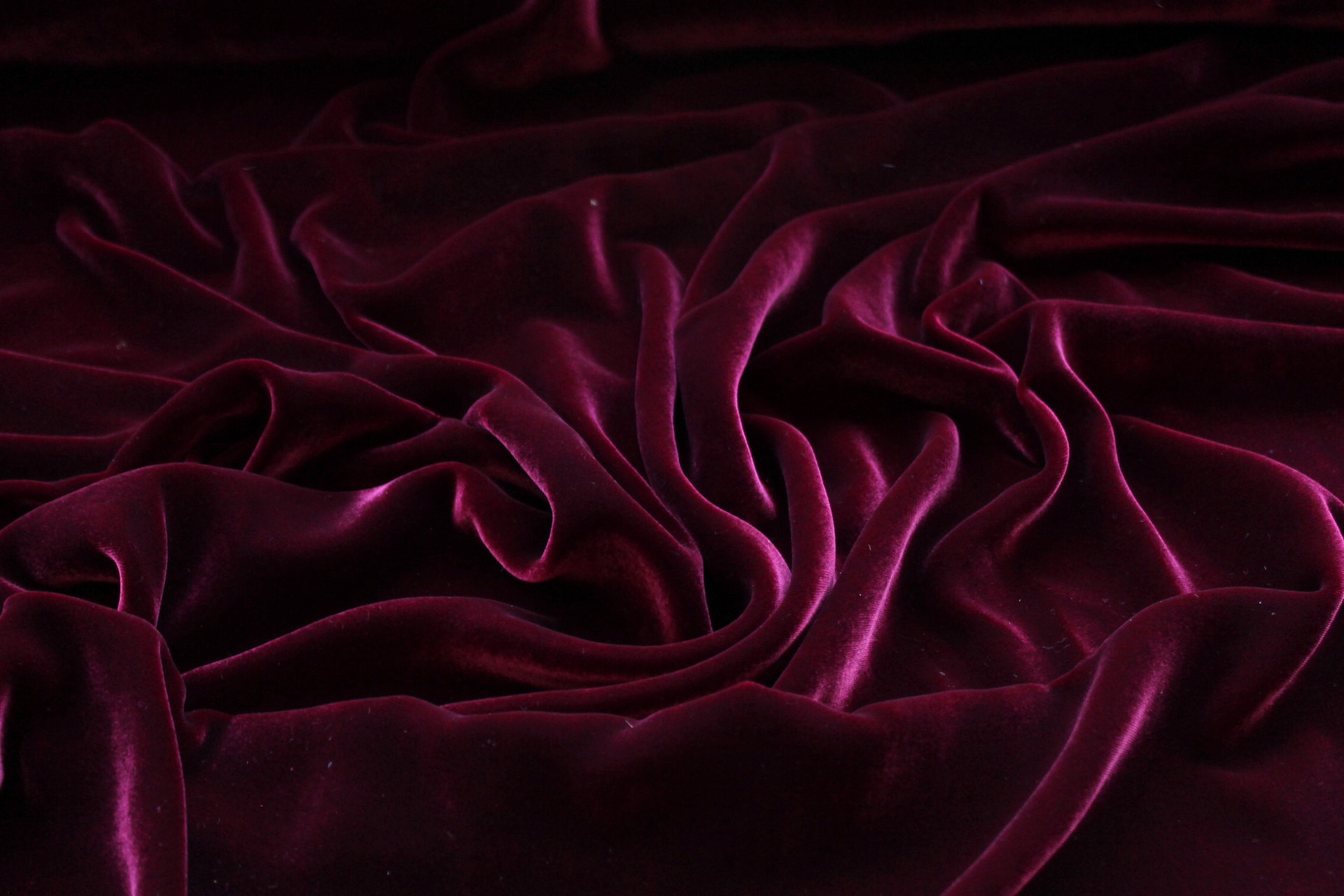 Silk Velvet - Claret fabric, image 2 of 5
