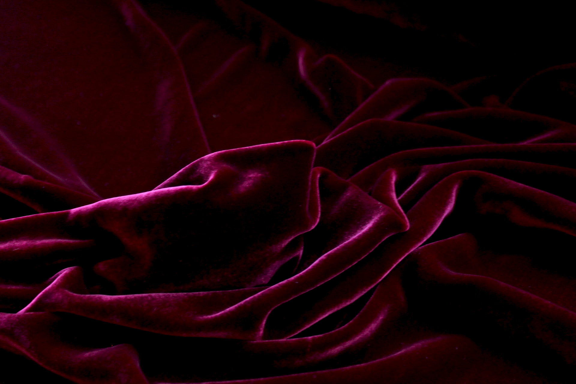 Silk Velvet - Claret fabric, image 3 of 5