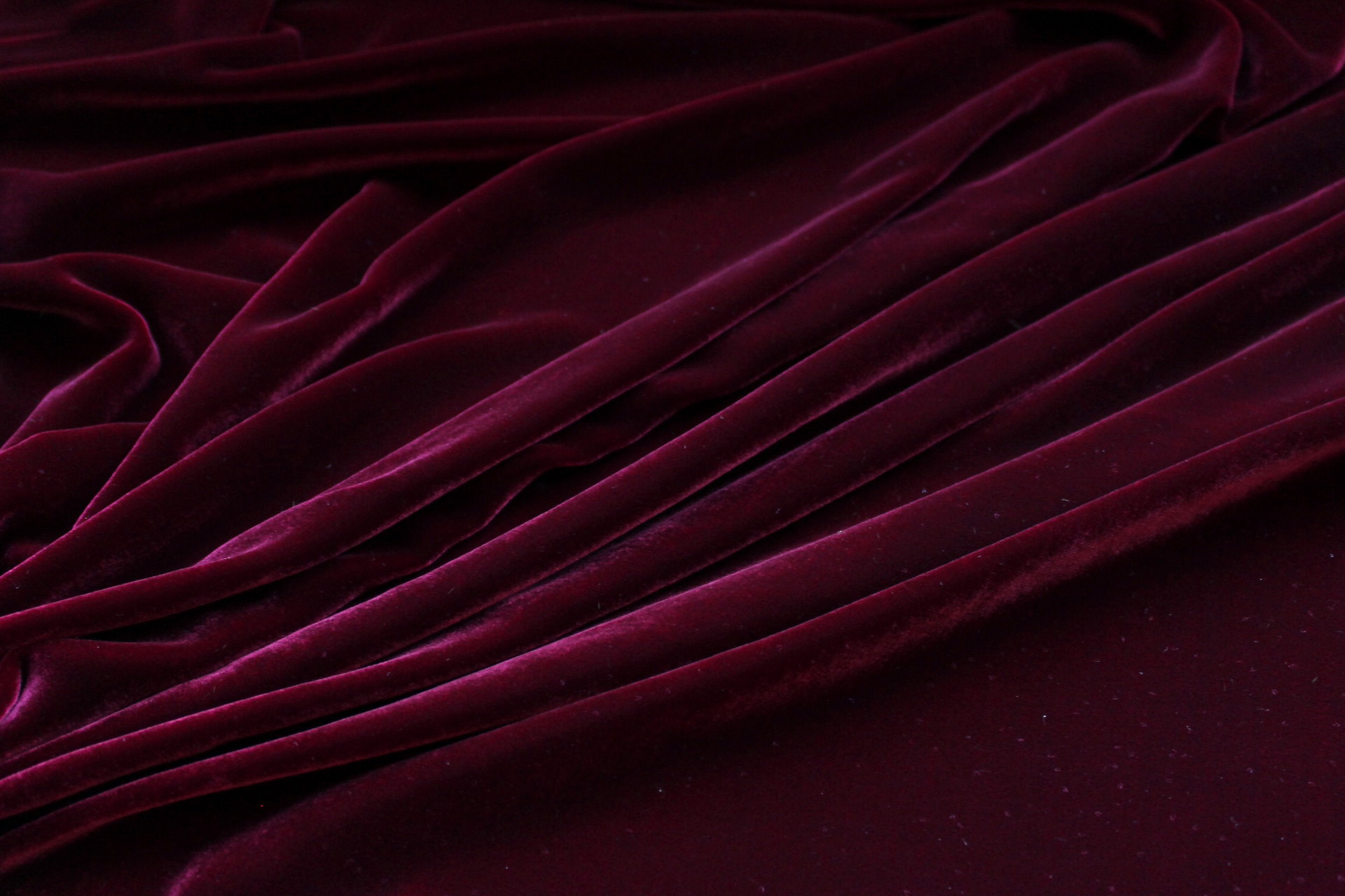 Silk Velvet - Claret fabric, image 5 of 5