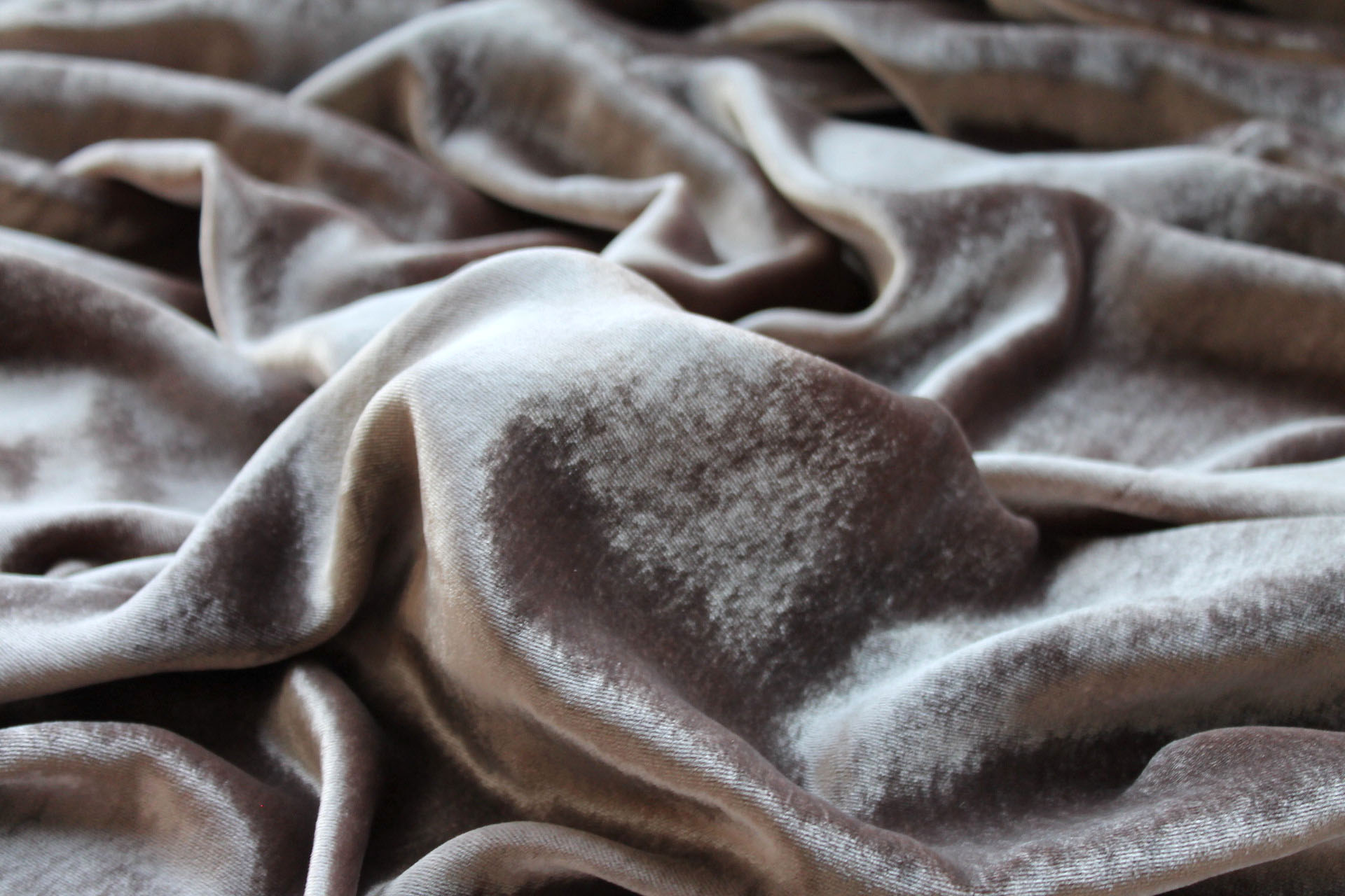 Silk Velvet - Mushroom fabric, image 2 of 5