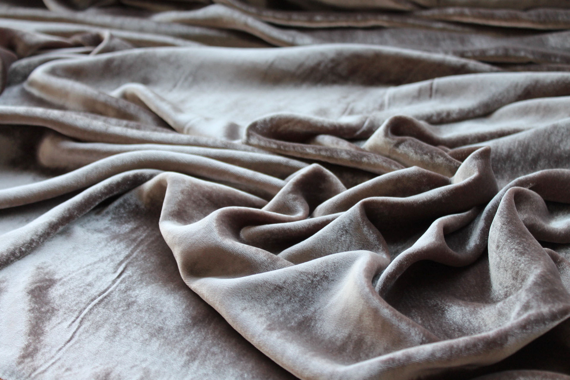 Silk Velvet - Mushroom fabric, image 4 of 5