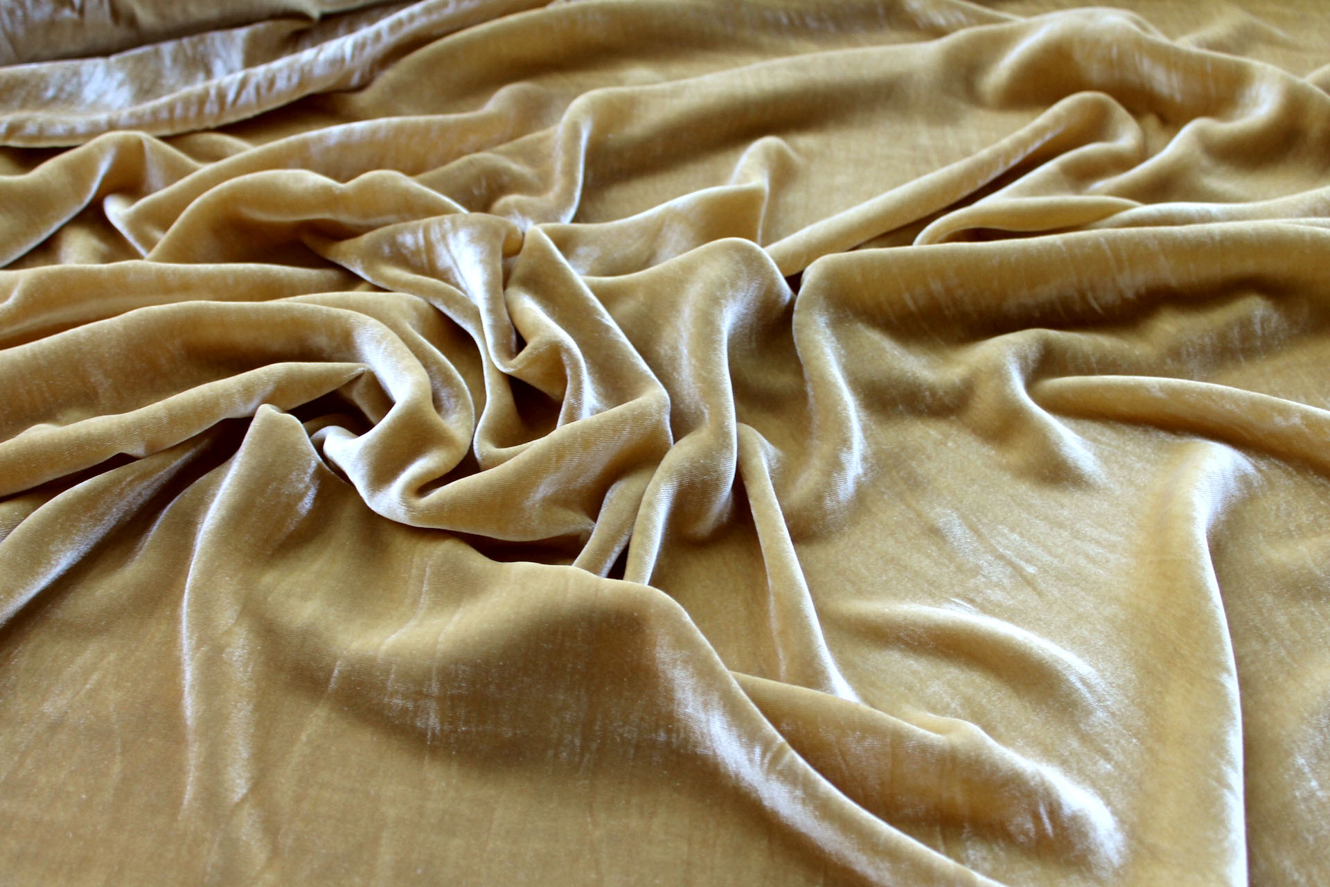 Silk Velvet - Lemon Ginger fabric, image 4 of 5