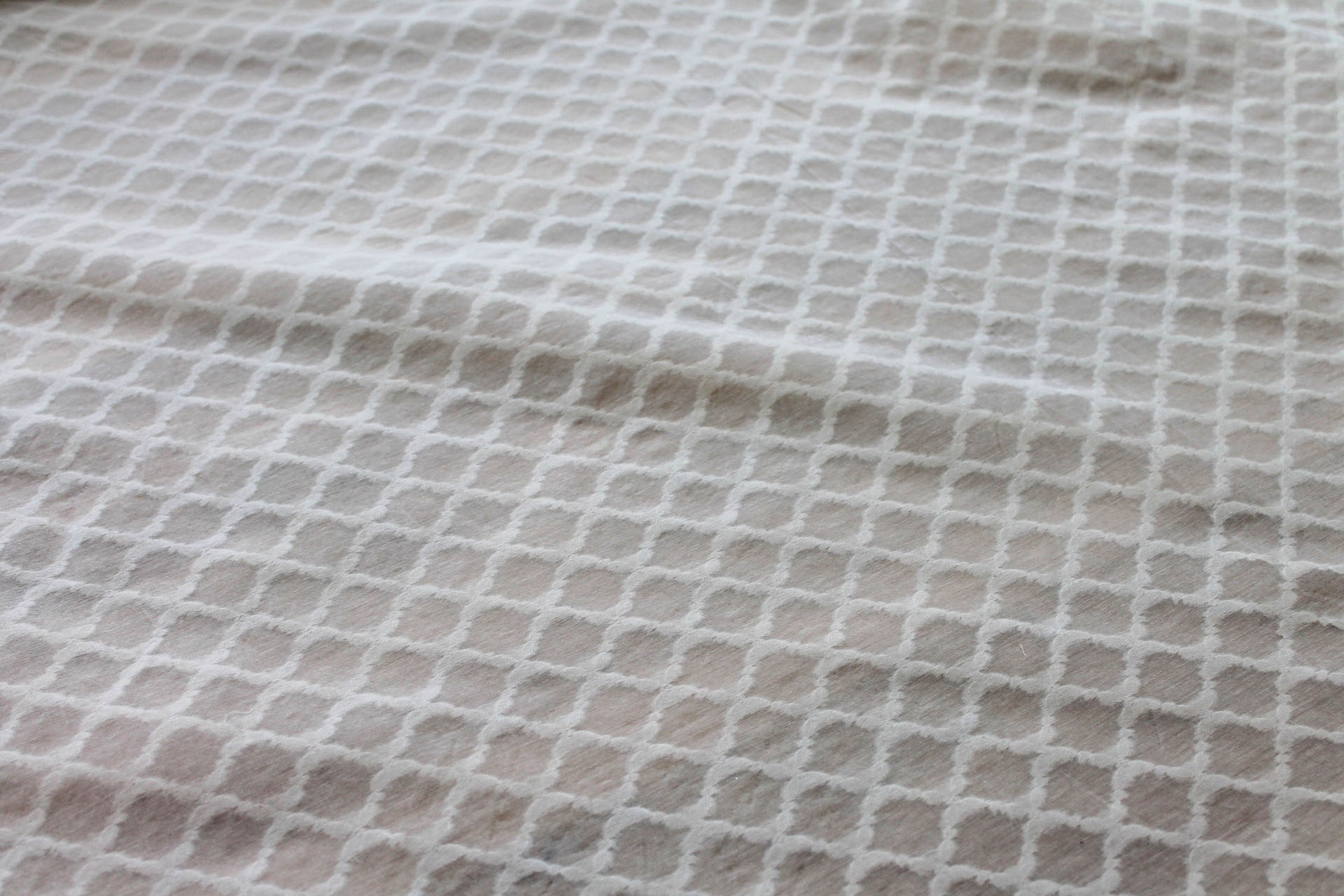 Vintage Jacquarded Silk Organza - Ivory fabric, image 2 of 7
