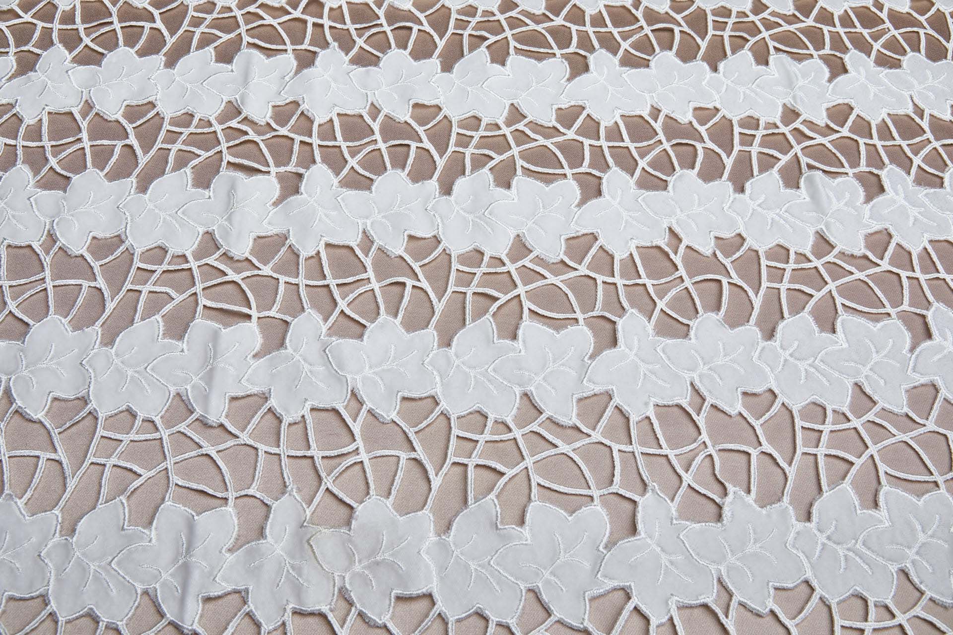 Cut Out Velvet Embroidery - Ivory Ivy fabric, image 11 of 11
