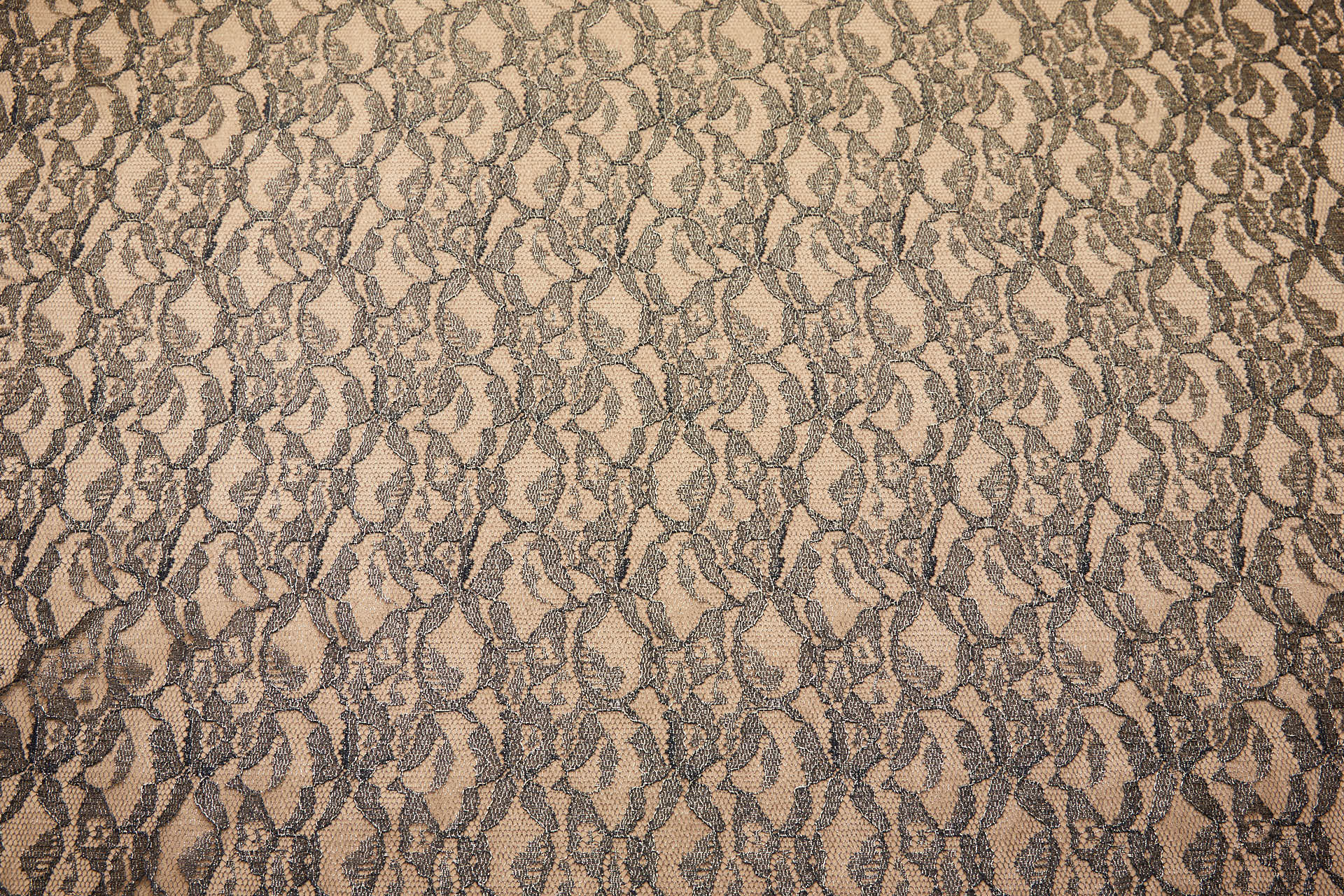 Foil Printed Lace - Black Gold fabric, image 2 of 10