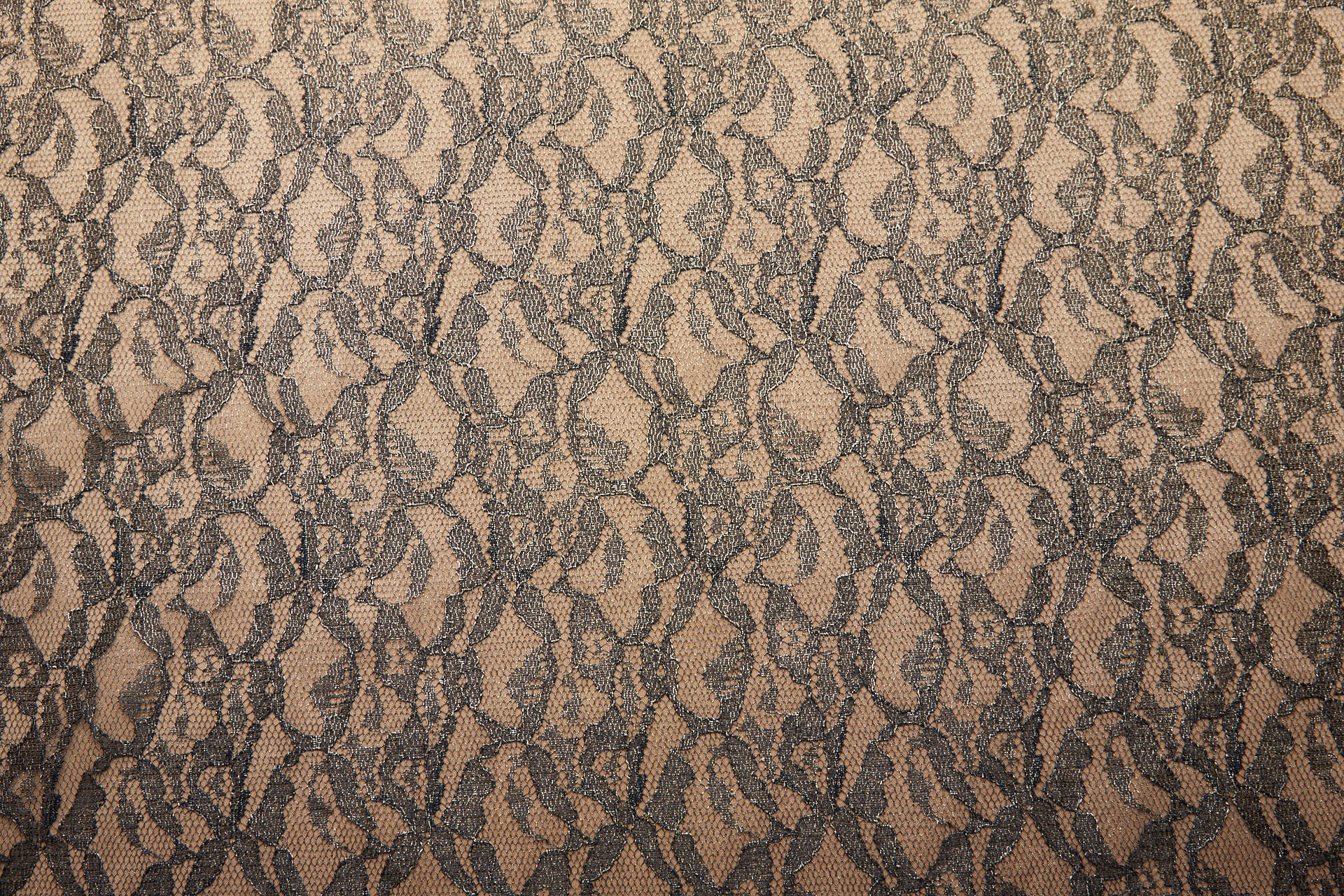 Foil Printed Lace - Black Gold fabric, image 3 of 10