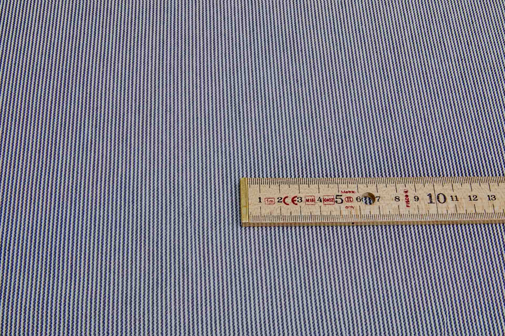 Striped Denim - Indigo and Off White - 0.35m Piece fabric, image 2 of 5