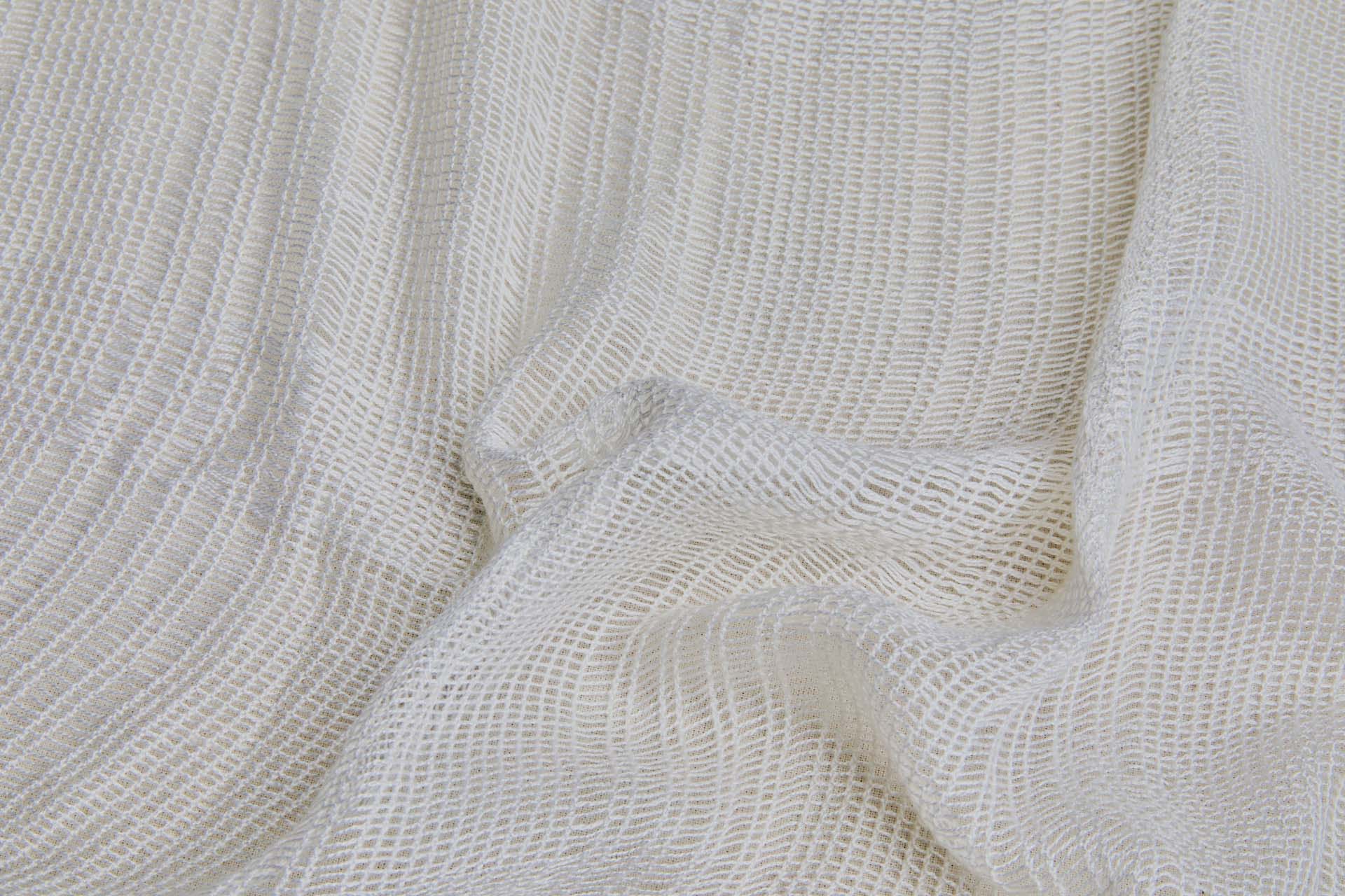 Loose Weave Viscose Mesh Fabric - Ivory, image 2 of 9